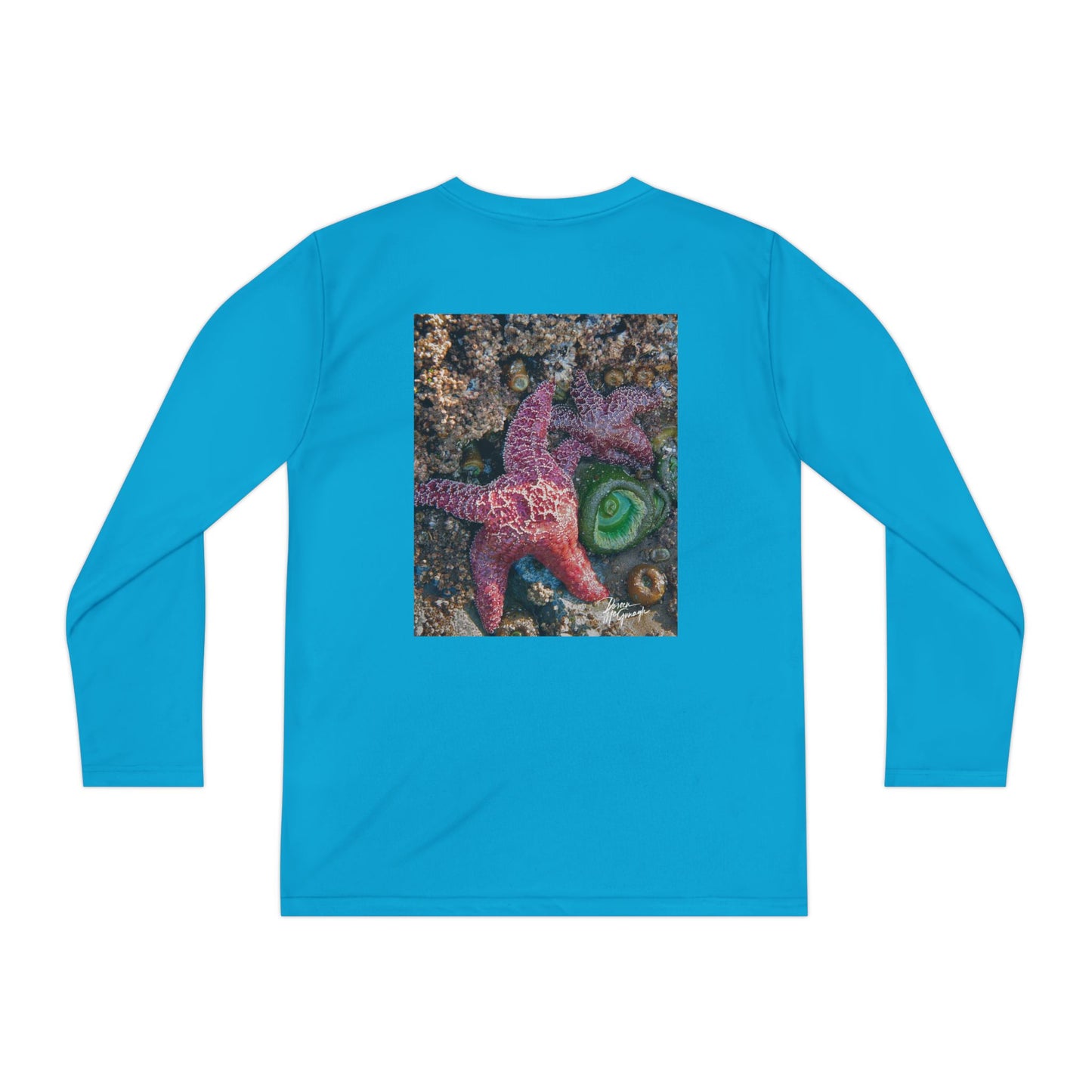 Youth Long Sleeve Tee – Starfish Design | Ocean-Inspired Shirt for Young Nature Lovers, Outdoor Play, and Everyday Adventure