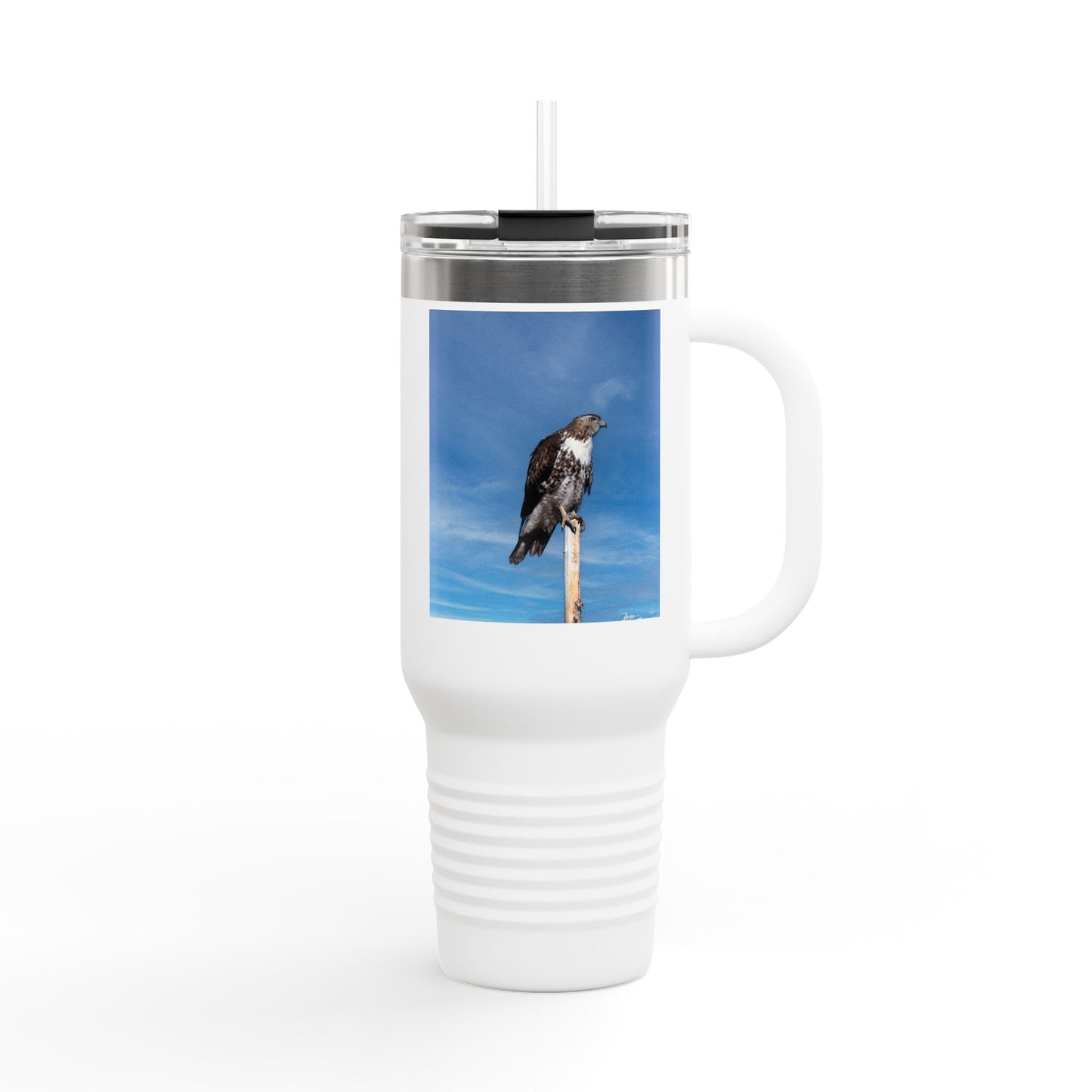 40 oz Adventure Mug: Osprey on the Hunt – Wildlife-Inspired Travel Mug | Insulated Mug