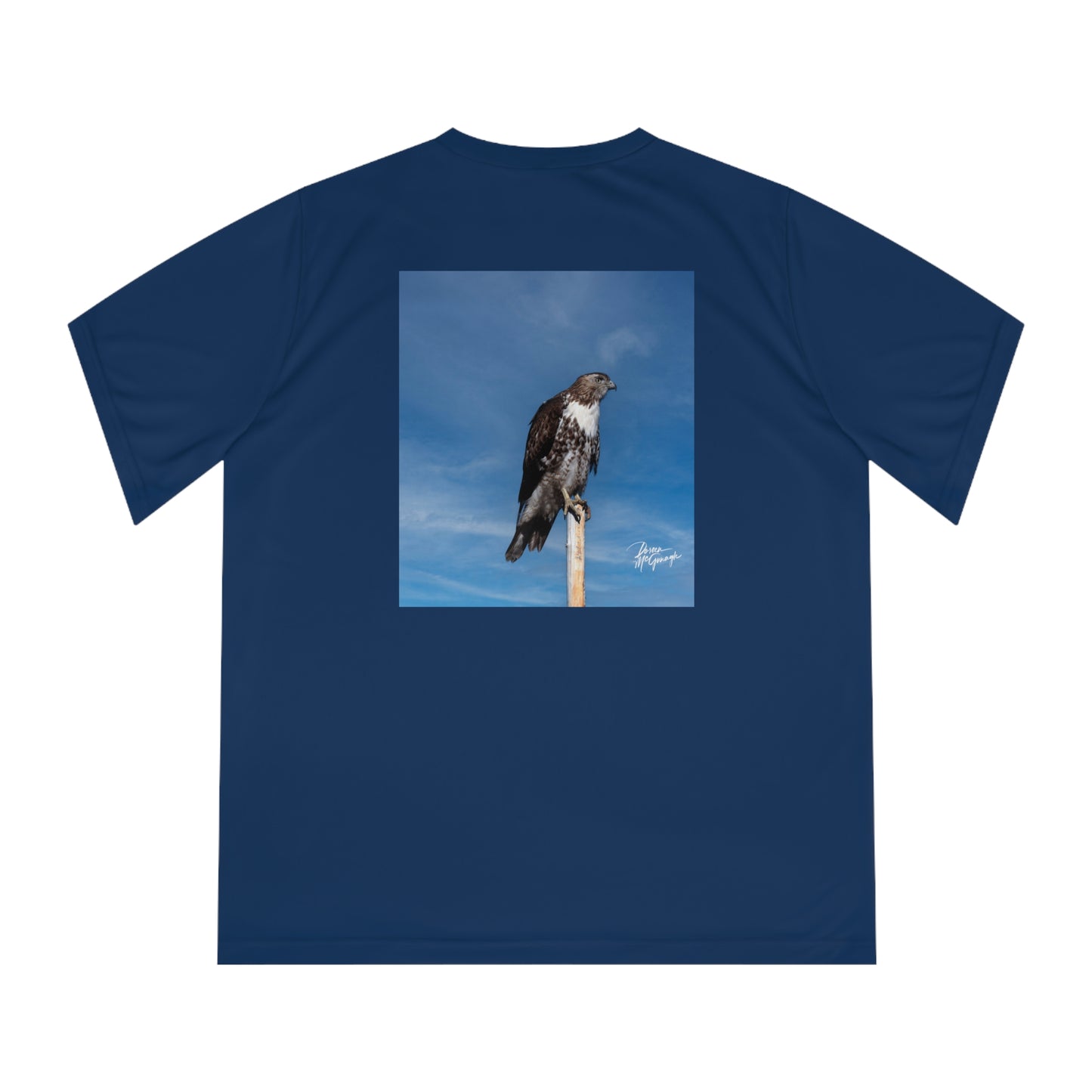 Women’s Nature-Inspired Performance V-Neck T-Shirt – Osprey Design | Activewear | Outdoor Shirt | Gift for Nature Lovers | Workout Top | Bird Lover Tee
