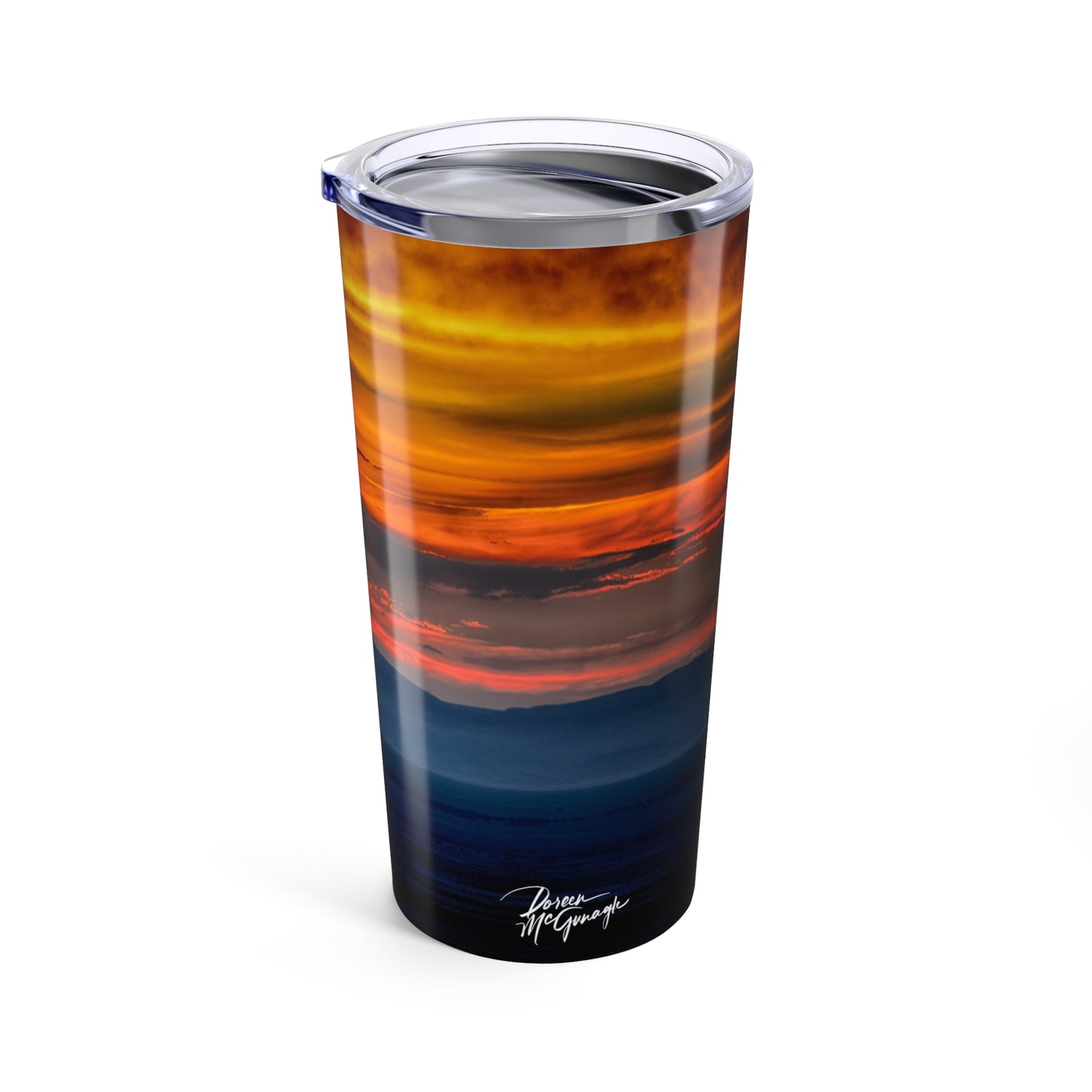 Sunset over Dunes 20oz Insulated Tumbler | Nature Inspired Stainless Steel Drinkware | Enjoy Nature Collection