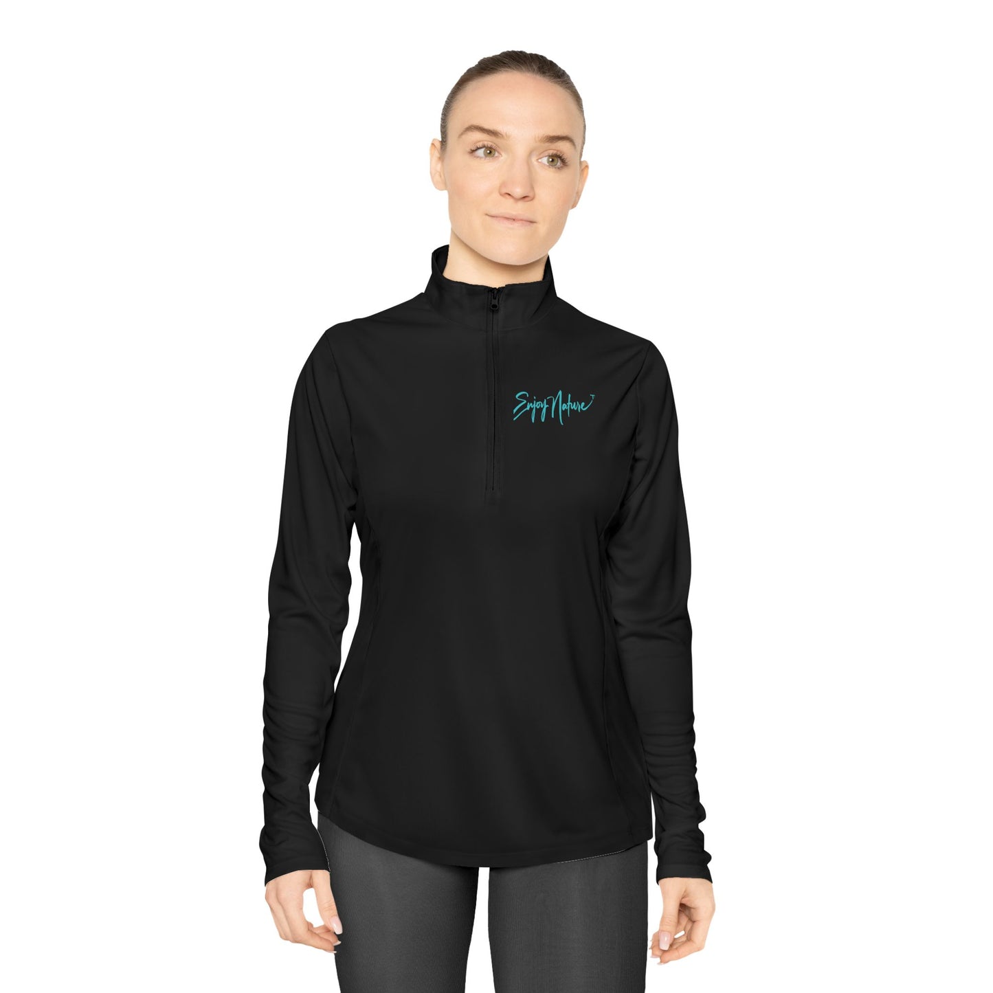 Ladies Quarter-Zip Pullover – Florida Scrub Jay Design | Lightweight Outdoor Apparel | Enjoy Nature Collection