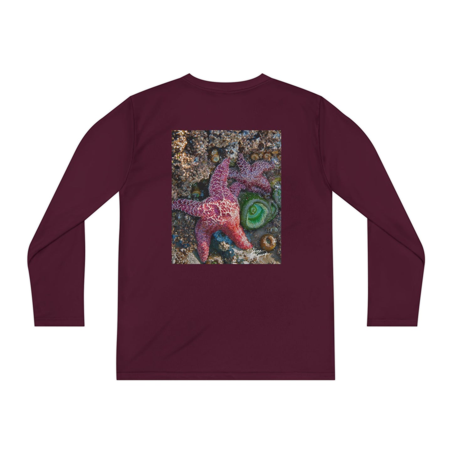 Youth Long Sleeve Tee – Starfish Design | Ocean-Inspired Shirt for Young Nature Lovers, Outdoor Play, and Everyday Adventure