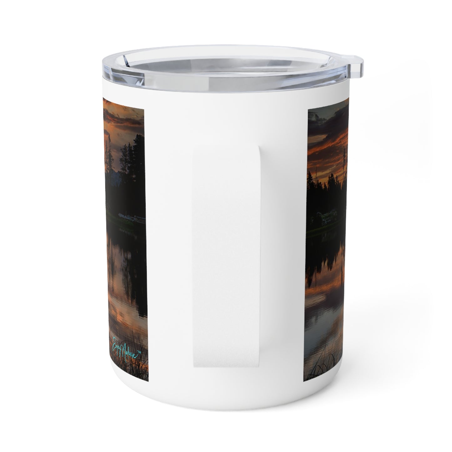 Sunrise Reflection in Lake 10oz Insulated Coffee & Tea Mug | Nature Inspired Stainless Steel Travel Cup | Enjoy Nature Collection