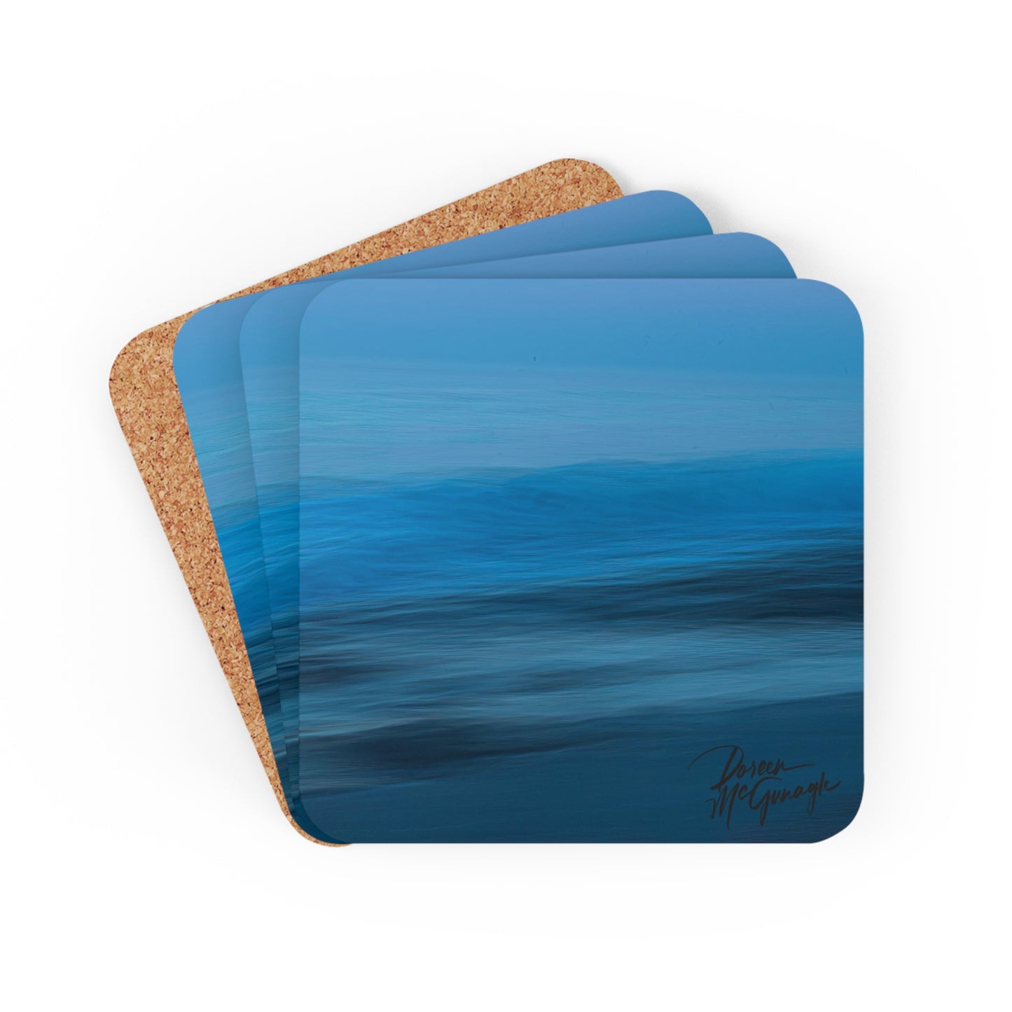 Blue Dawn, Corkwood Coaster Set