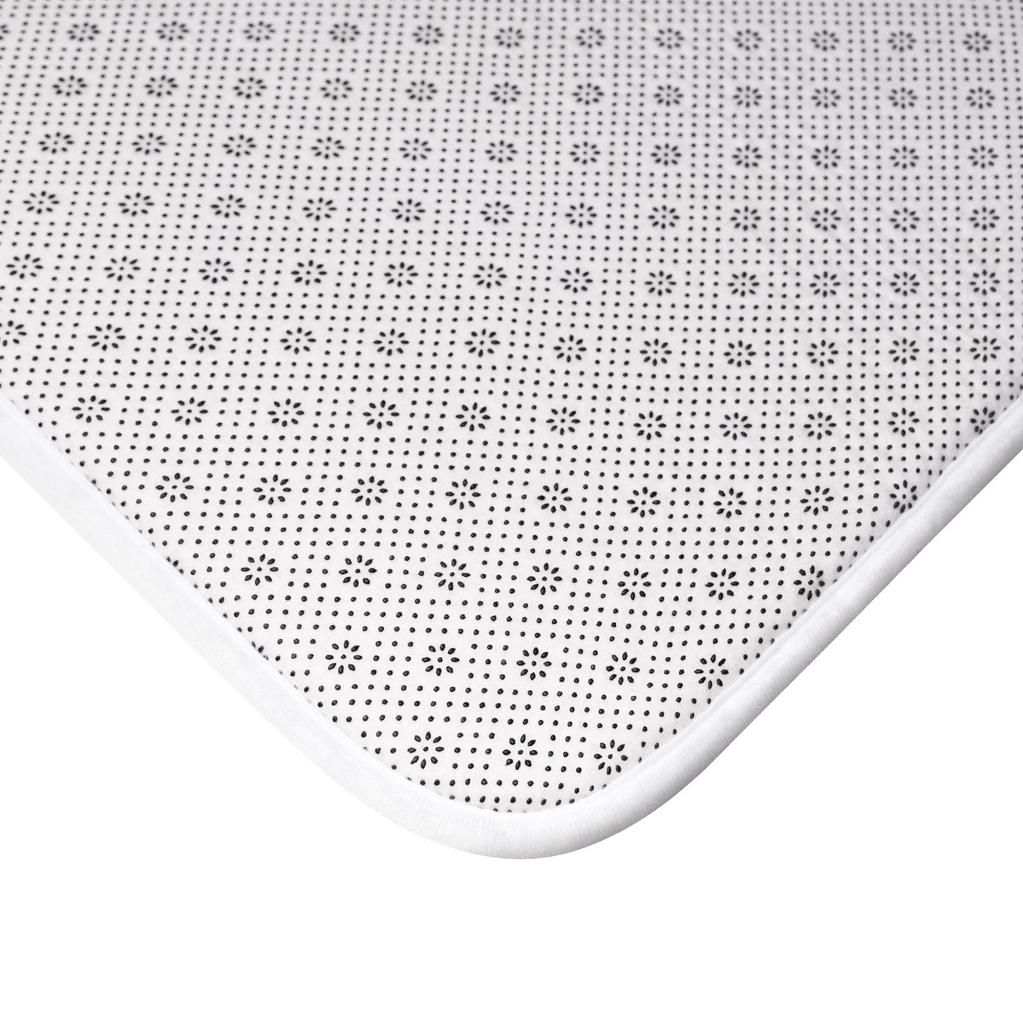 Ocean Blue Seafloor Bath Mat — Coastal Bathroom Rug Enjoy Nature | Spirited Design Studio