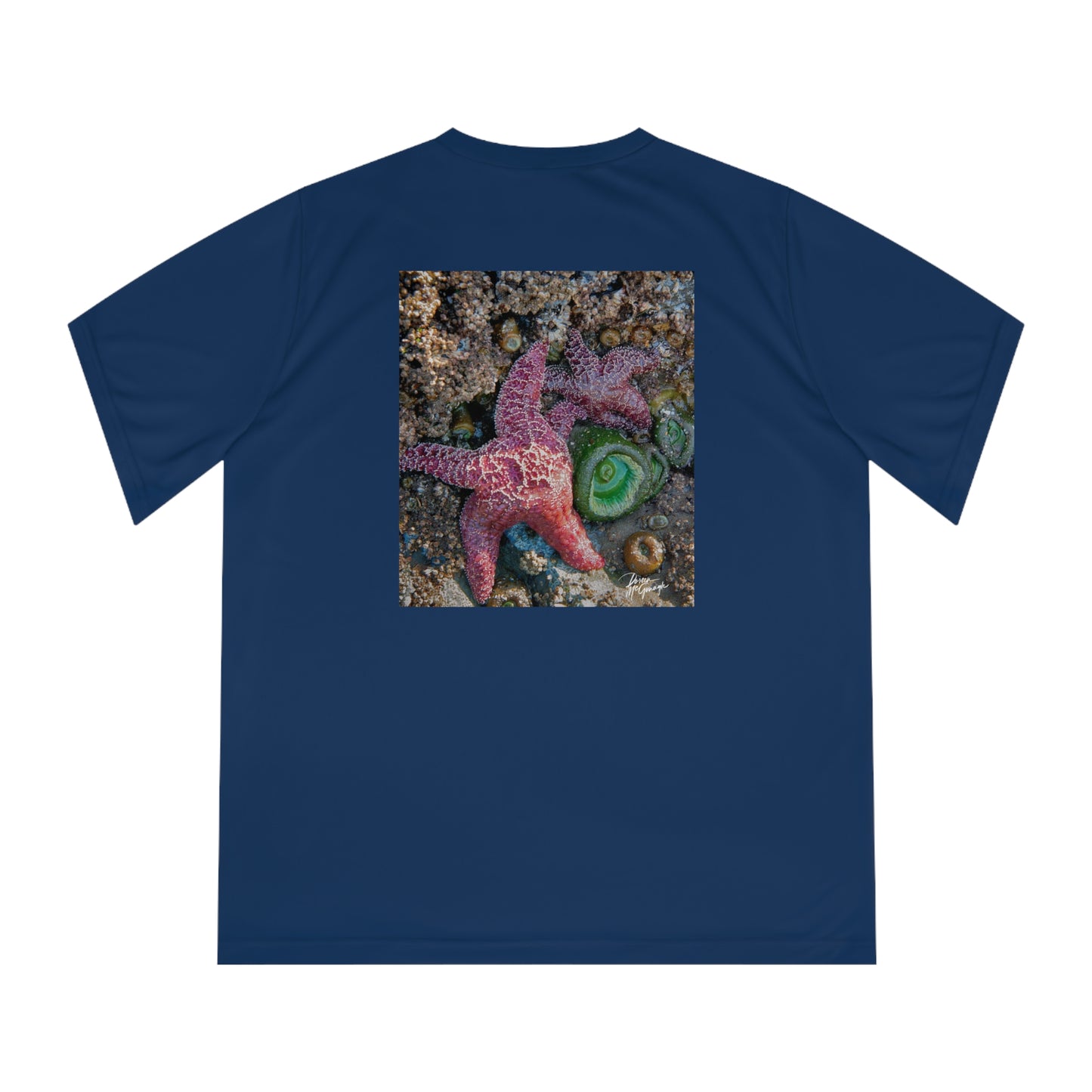 Women’s Nature-Inspired Performance V-Neck T-Shirt – Coastal Starfish Design