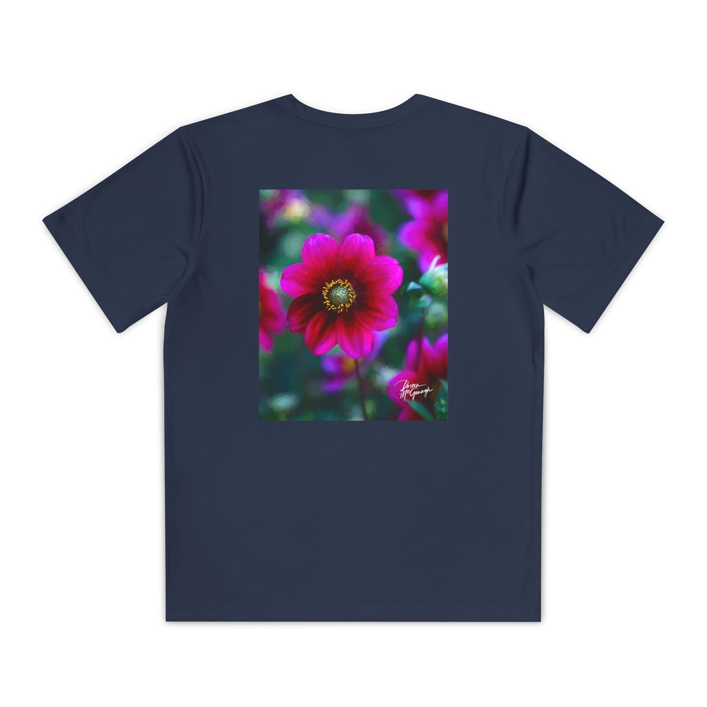 Youth Floral T-Shirt – Red Dahlia Design | Embrace Nature with Summer Vibes, Perfect Gift for Kids, Everyday Adventure Wear