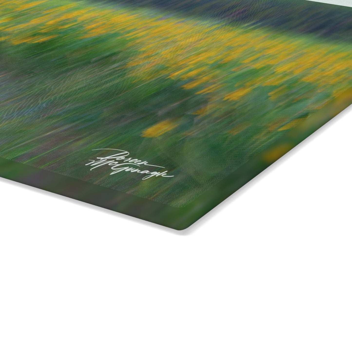 Wildflower Abstract Glass Cutting Board | Nature Inspired Kitchen Décor | Enjoy Nature Everyday