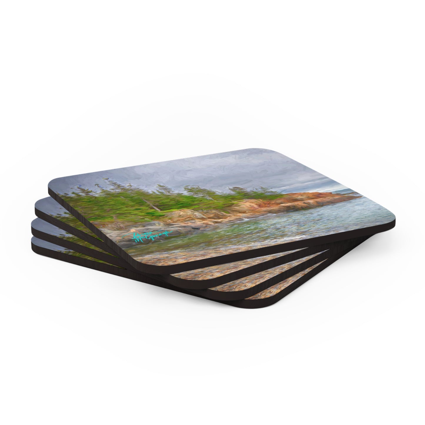 Acadia National Park, Corkwood Coaster Set