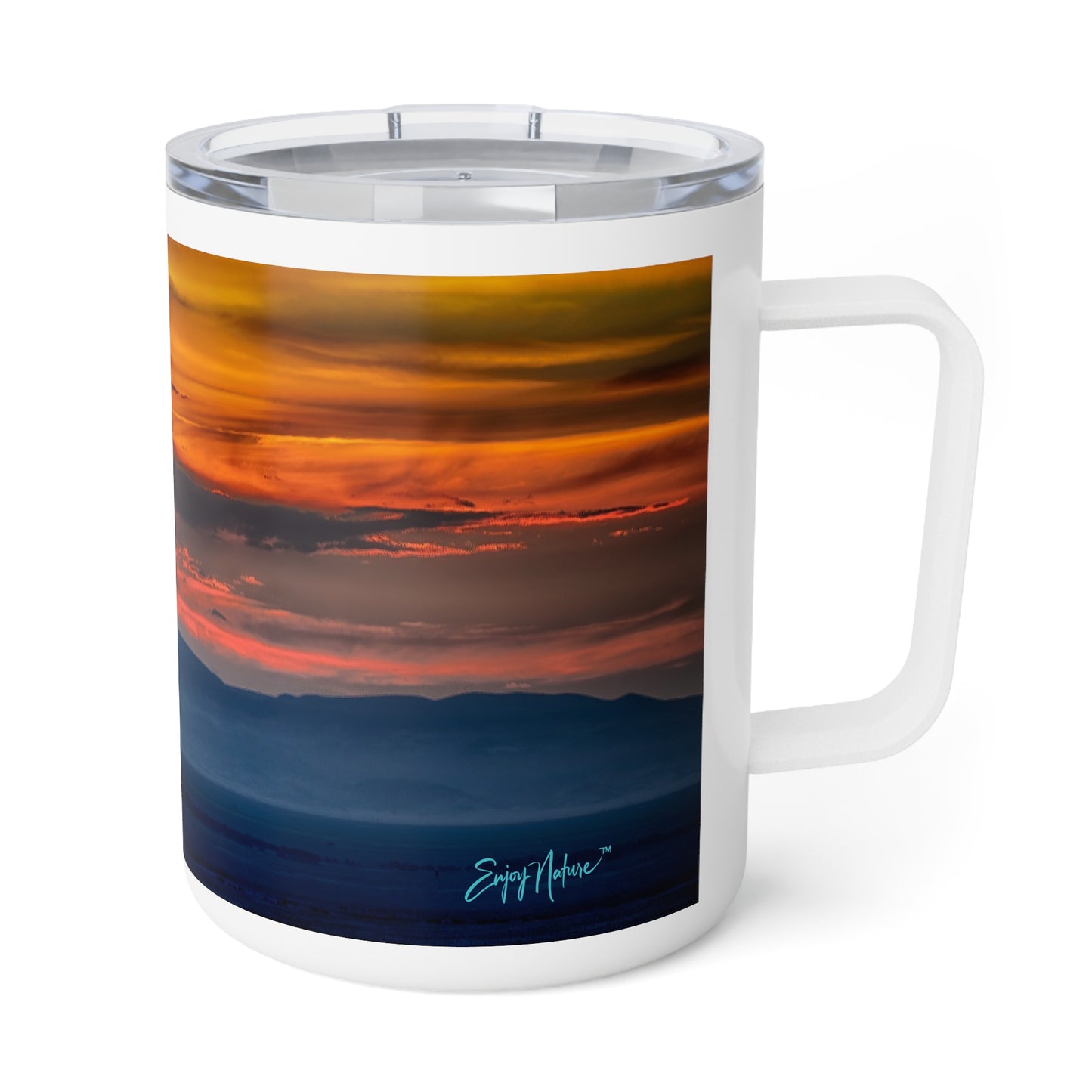 Sunset over the Dunes 10oz Insulated Coffee & Tea Mug | Nature Inspired Stainless Steel Travel Cup | Enjoy Nature Collection