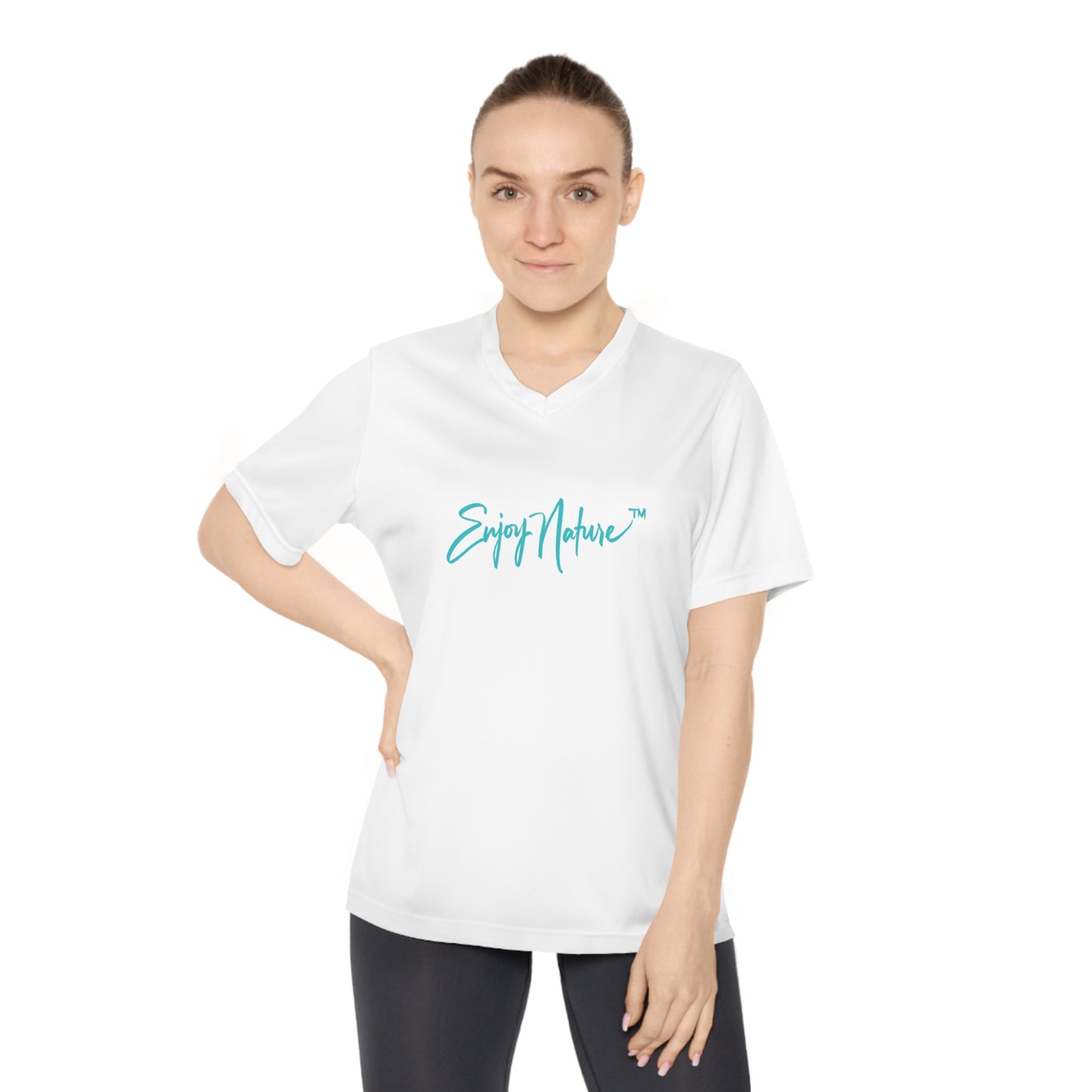 Monochromatic Serenity Women's Performance V-Neck T-Shirt