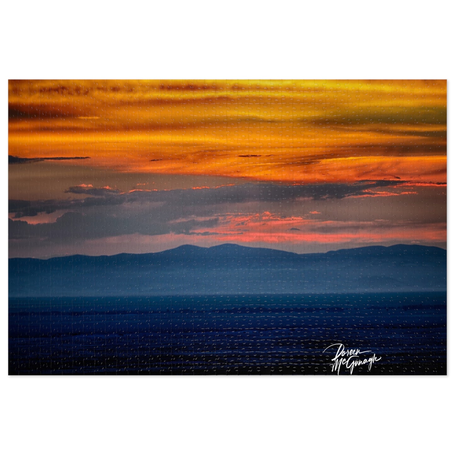 Sunset Serenity Jigsaw Puzzle with Tin Case, 1000 Piece Puzzle, Nature Puzzle, Gift for Puzzle Lovers, Relaxation Activity