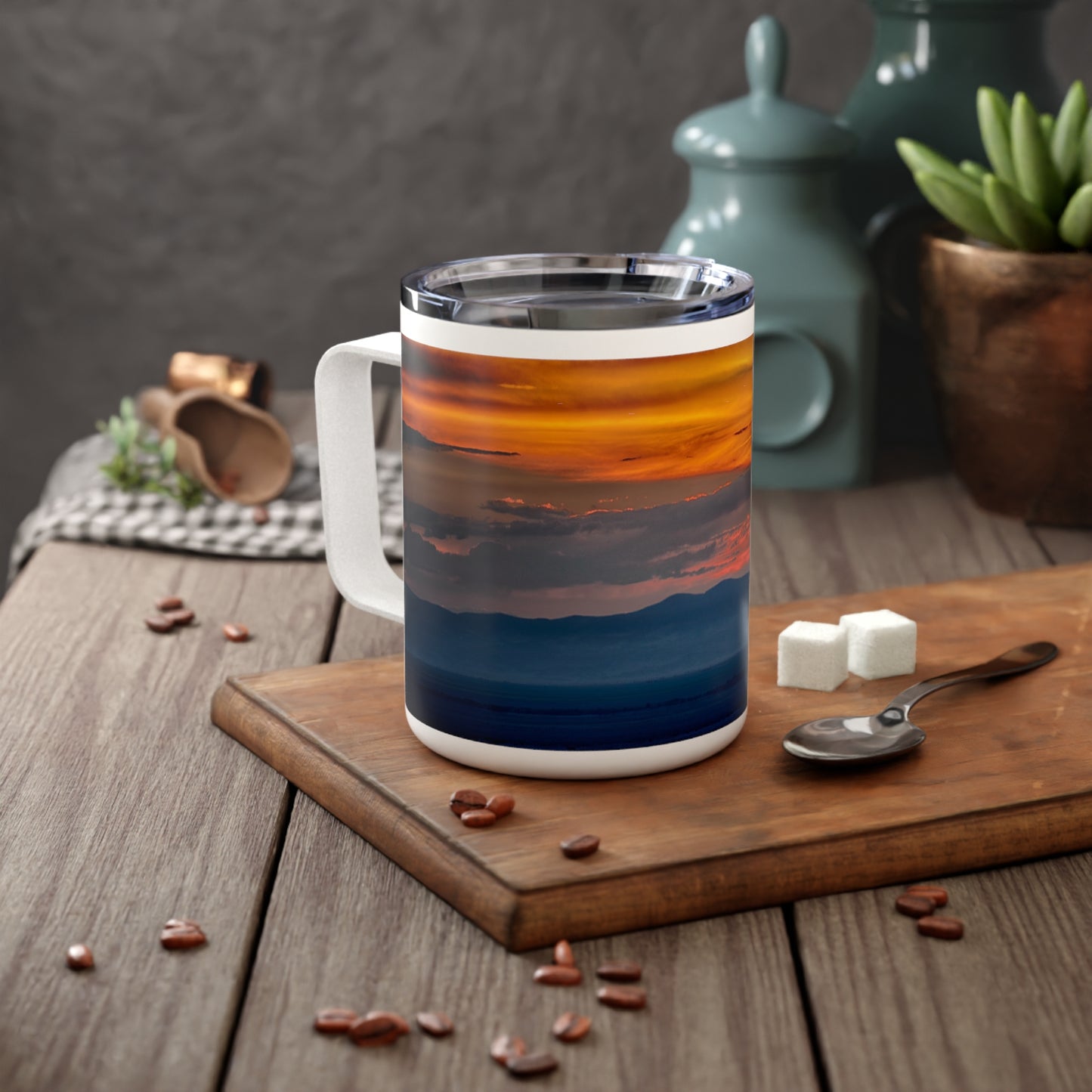 Sunset over the Dunes 10oz Insulated Coffee & Tea Mug | Nature Inspired Stainless Steel Travel Cup | Enjoy Nature Collection