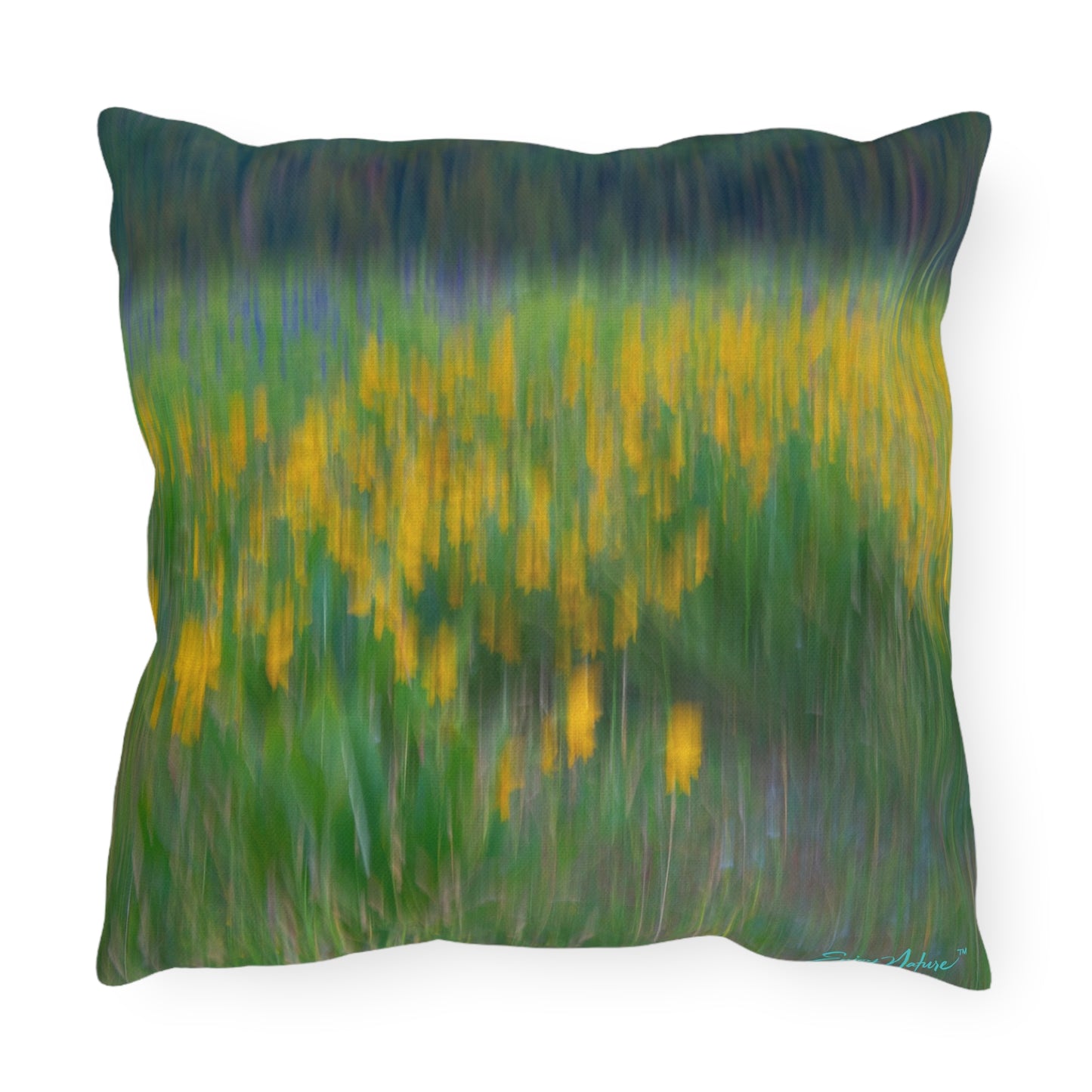 Vibrant Abstract Flowers Accent Pillow | Nature Inspired Comfy Couch Pillows | Enjoy Nature Collection Décor