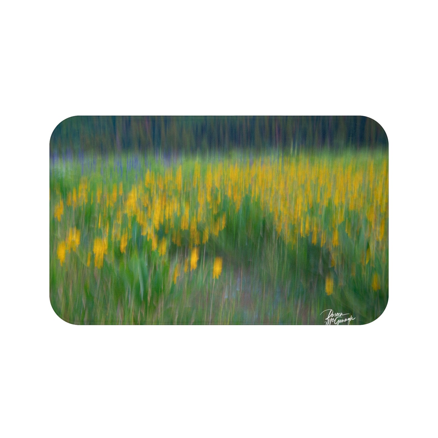 Serene Floral Abstract Flowers Bath Mat, Relaxing Home Decor, Ideal for Bathroom, Gift for Housewarming, Nature Lover's Essentials
