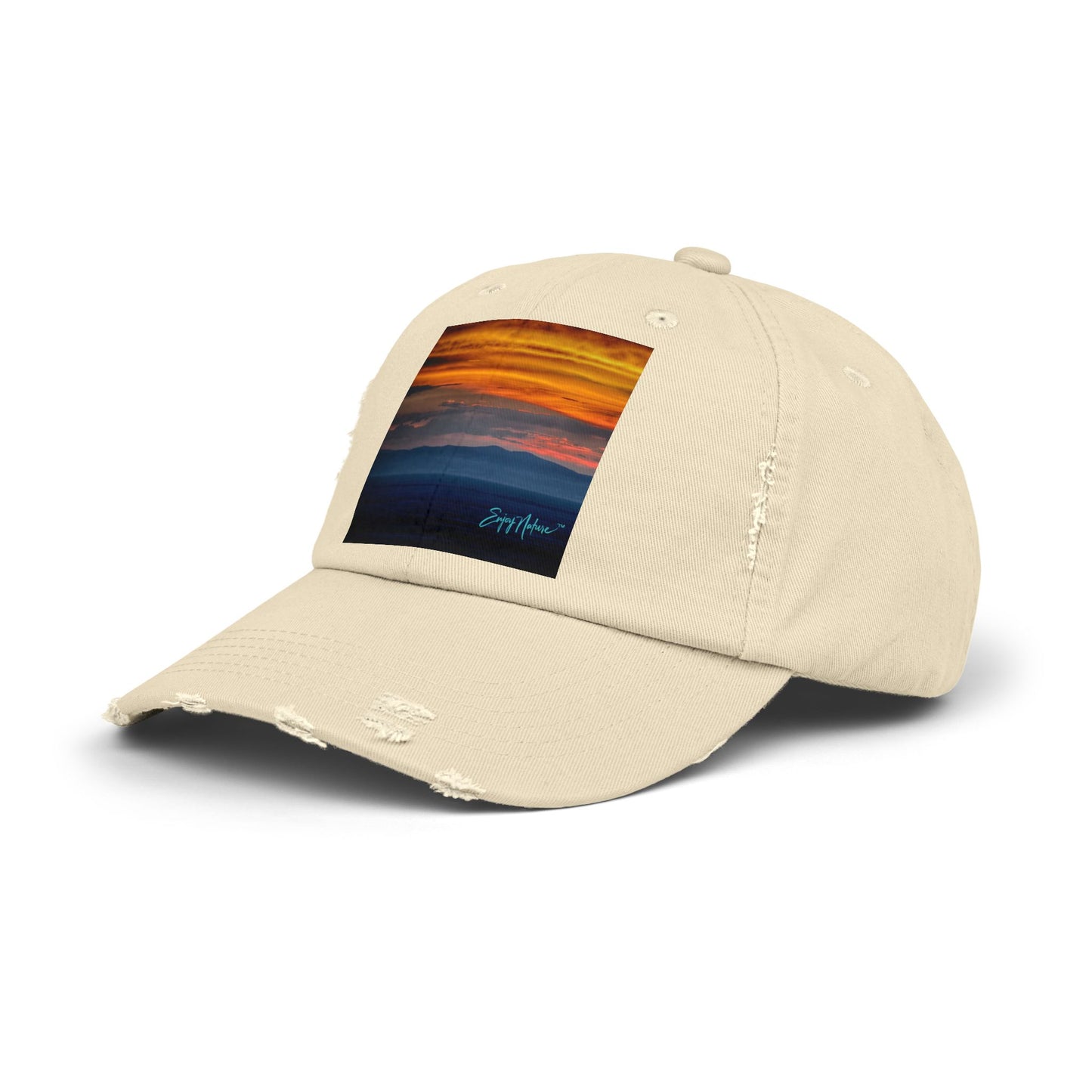 Sunset in the Dunes Distressed Cap | Unisex Vintage-Style Hat | Nature Inspired Everyday Wear