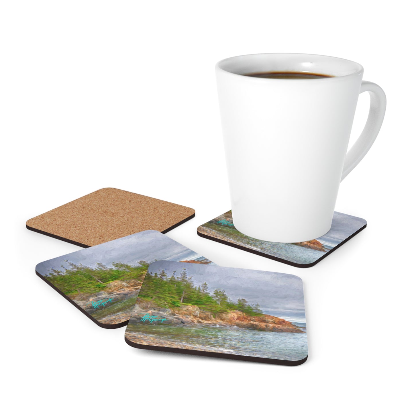 Acadia National Park, Corkwood Coaster Set