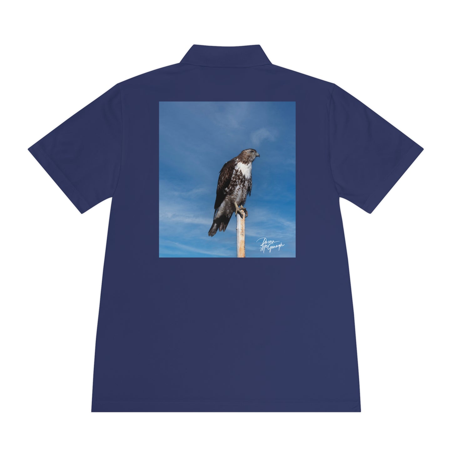 Men’s Sport Polo Shirt – Osprey Design, Activewear for Outdoor Adventures, Golf, Casual Saturdays, Bird Lovers Gift, Father's Day Polo