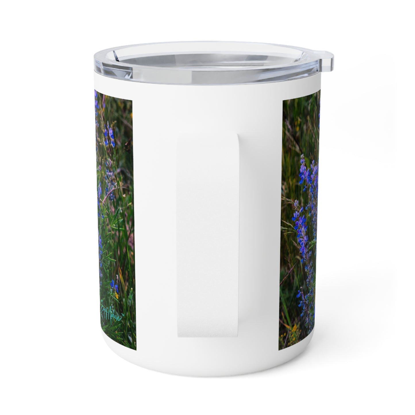 Wild Lupines with Solo Daisy 10oz Insulated Coffee & Tea Mug | Nature Inspired Stainless Steel Travel Cup | Enjoy Nature Collection