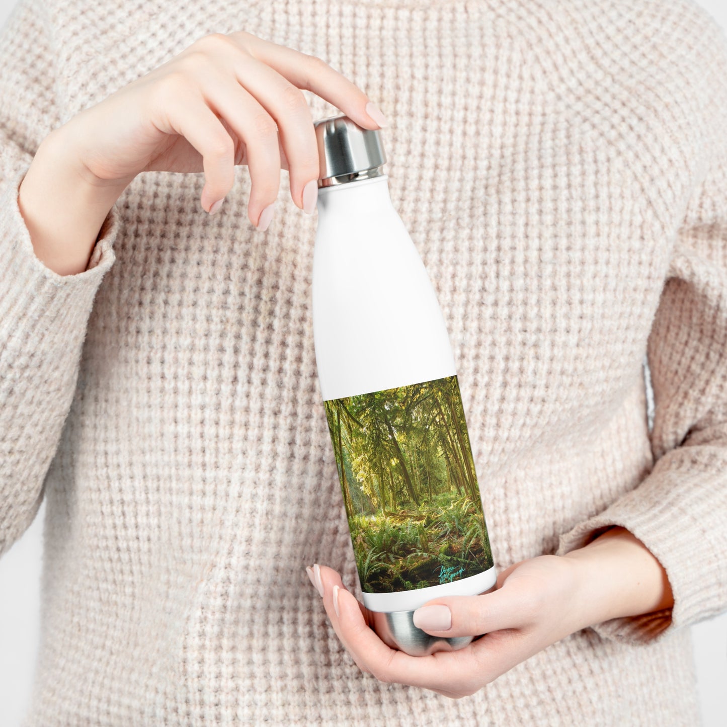 Eco friendly Water Bottle, Enchanted Forest 20oz Insulated Bottle