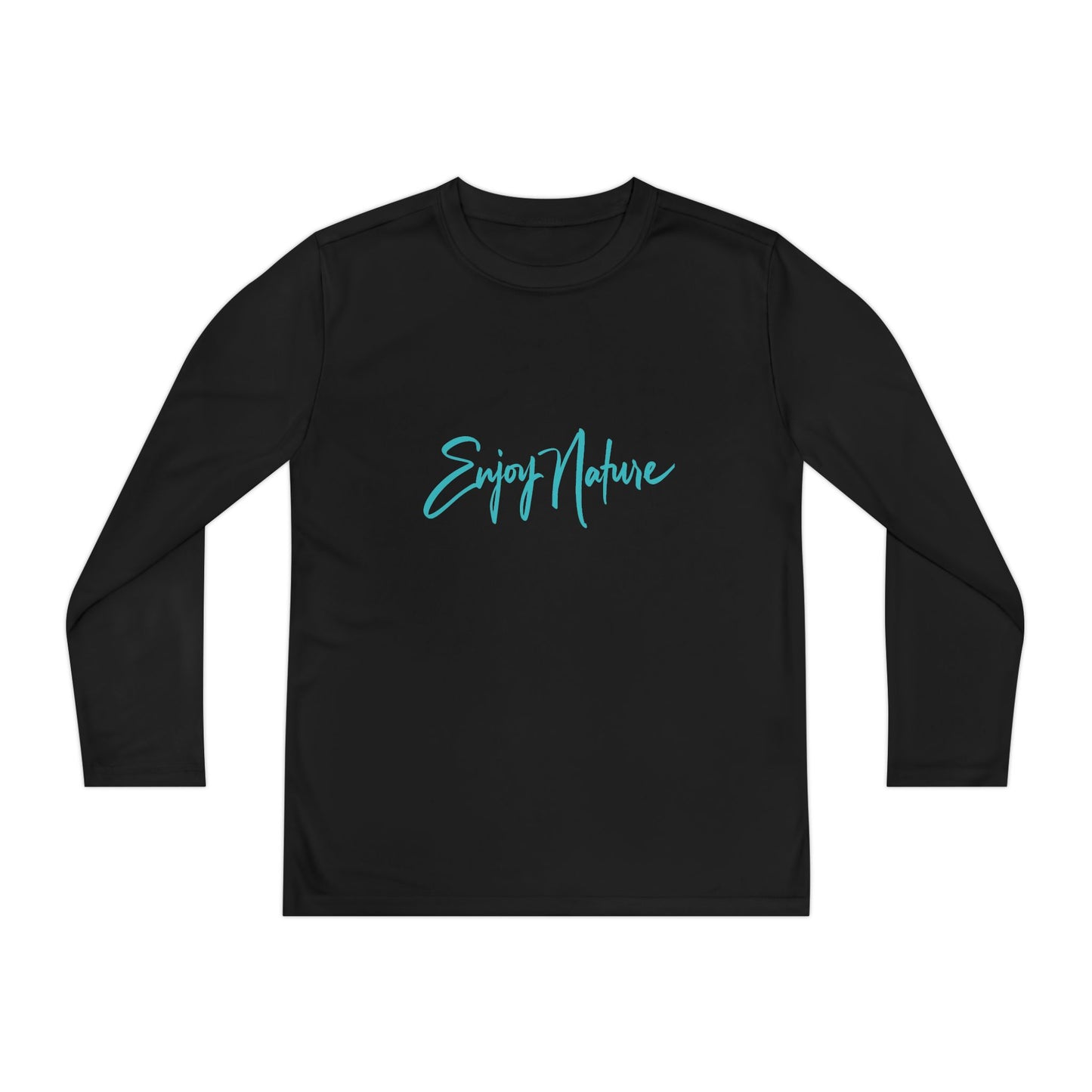 Moose with Baby Youth Long Sleeve Competitor Tee | Nature Inspired Activewear for Kids | Enjoy Nature Collectio