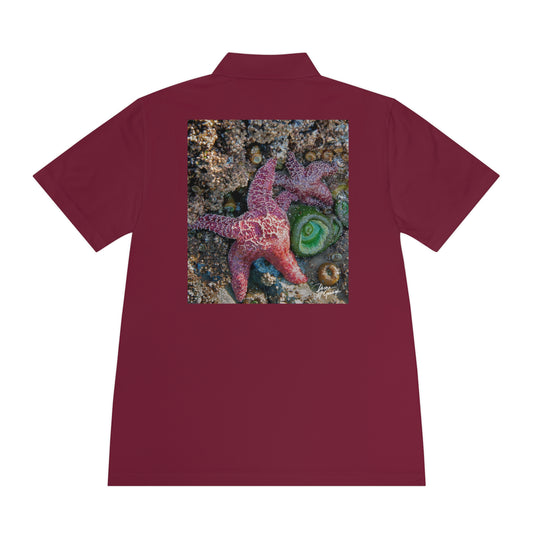 Men's Sport Polo Shirt with Starfish Design - Casual Summer Wear for Beach, Gifts, Travel, Outdoor Activities, Resort Style