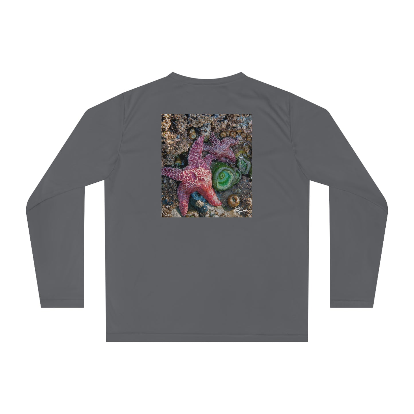 Unisex Performance Long Sleeve Shirt – Marine Life Starfish Design