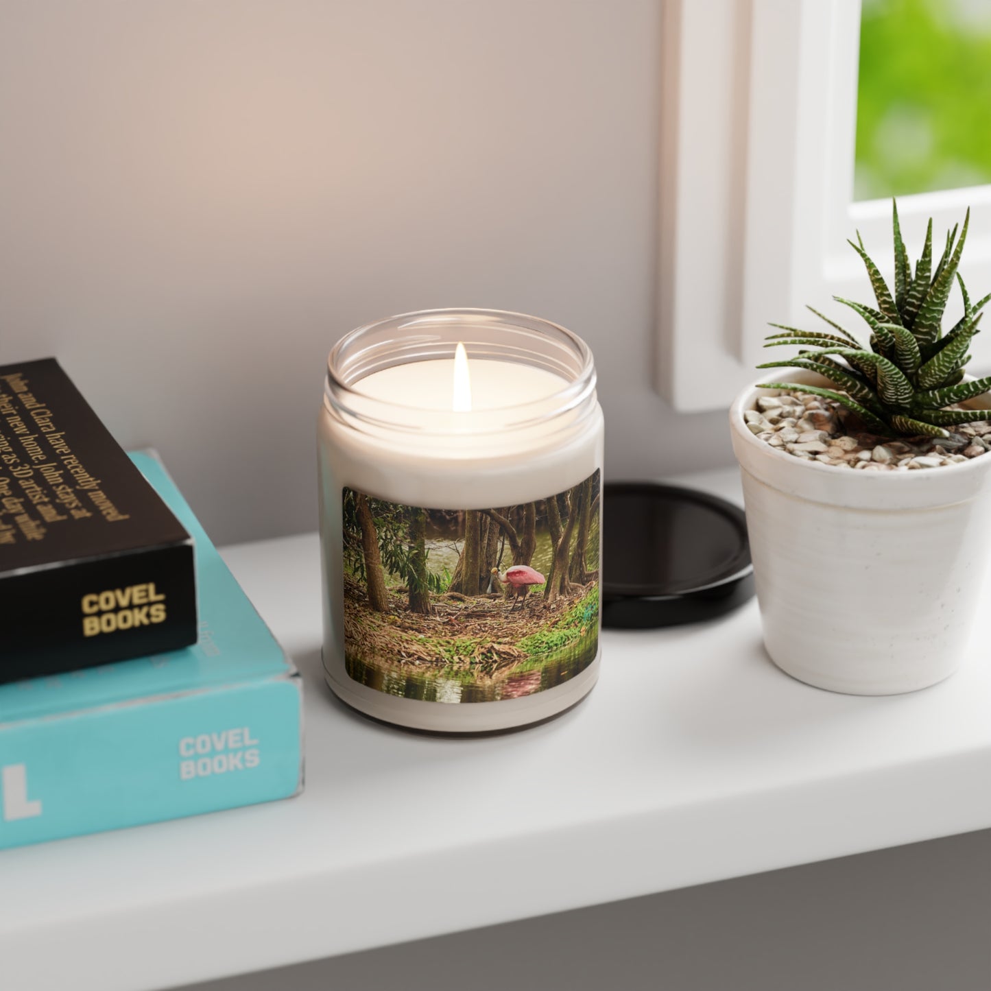 Natural Soy Candle, Rosetta Spoonbill, 9oz, Nature Inspired Decor