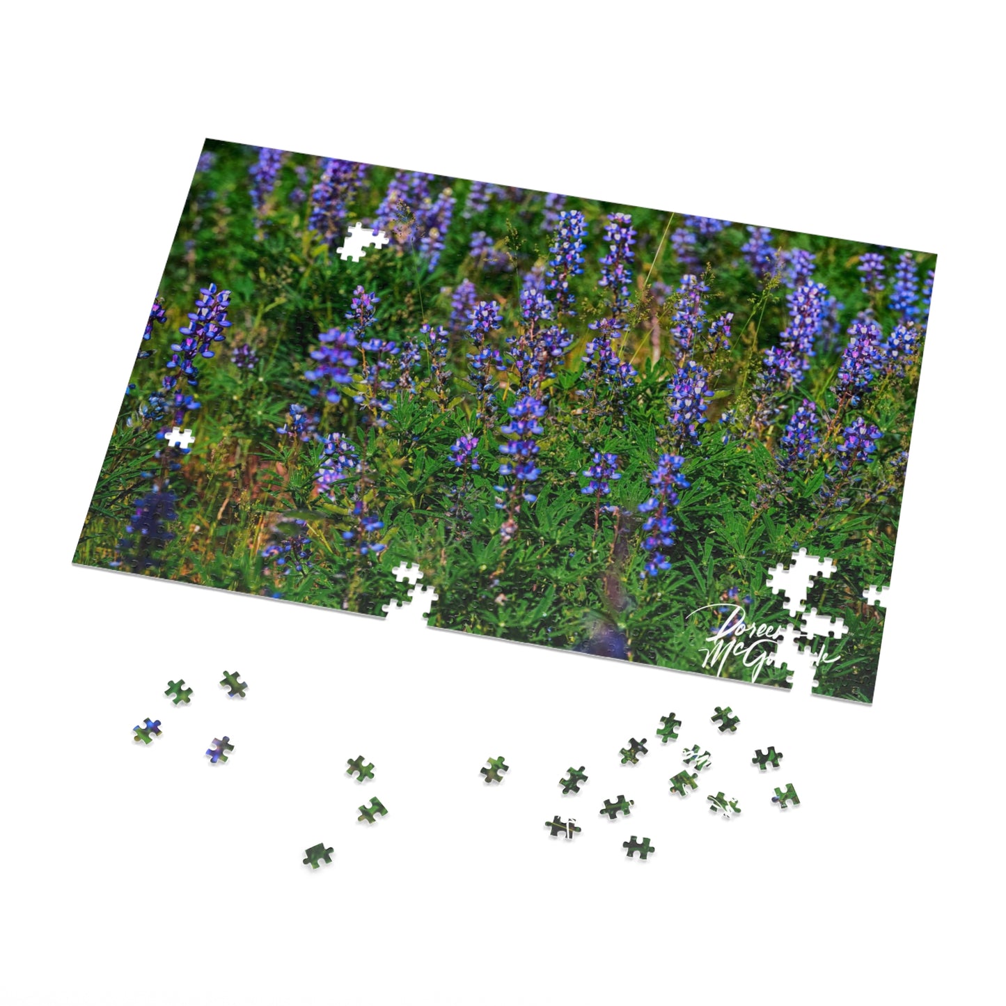 Wild Lupines Jigsaw Puzzle | Nature Inspired Puzzle for Relaxation | Enjoy Nature & Earthy Décor Fun