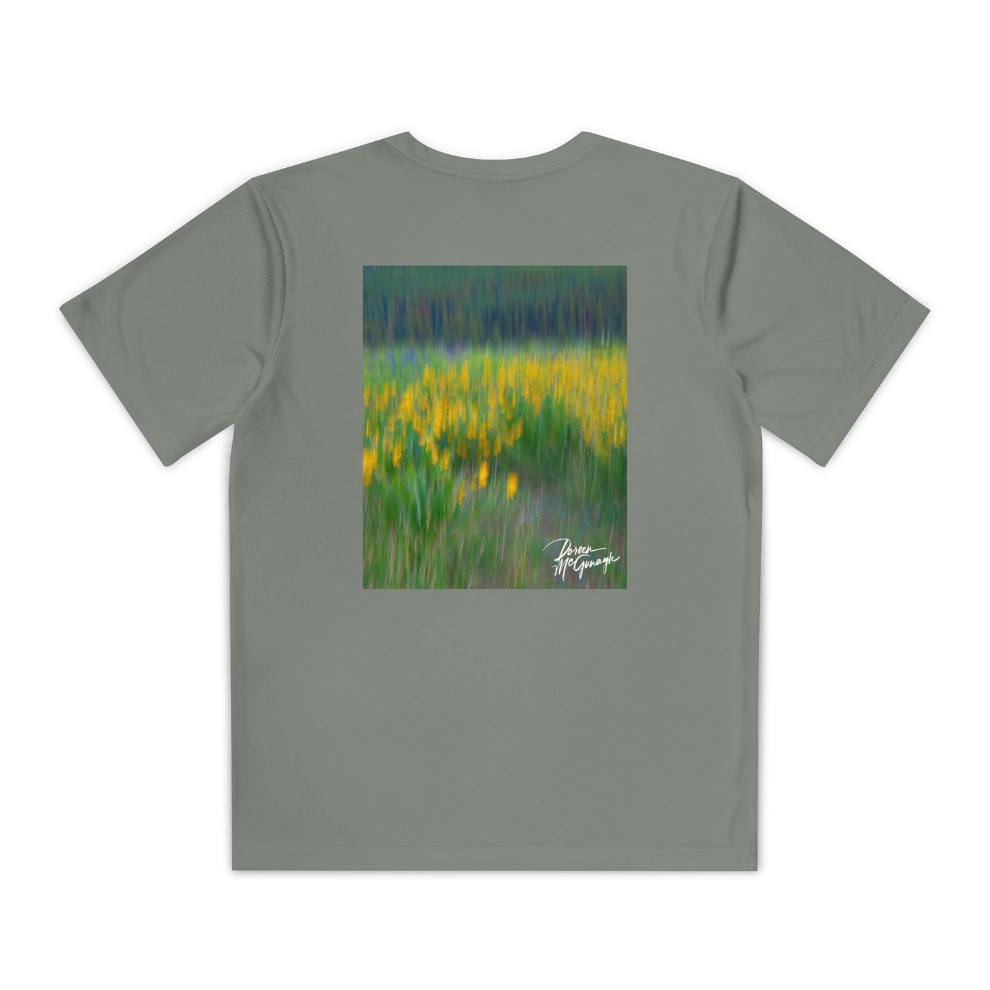 Wildflowers Abstract Youth Competitor Tee | Nature Inspired Activewear for Kids | Enjoy Nature Collection