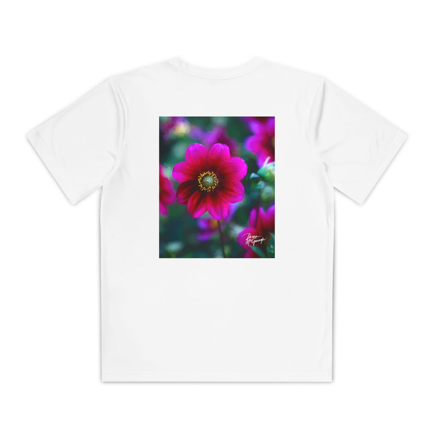Youth Floral T-Shirt – Red Dahlia Design | Embrace Nature with Summer Vibes, Perfect Gift for Kids, Everyday Adventure Wear
