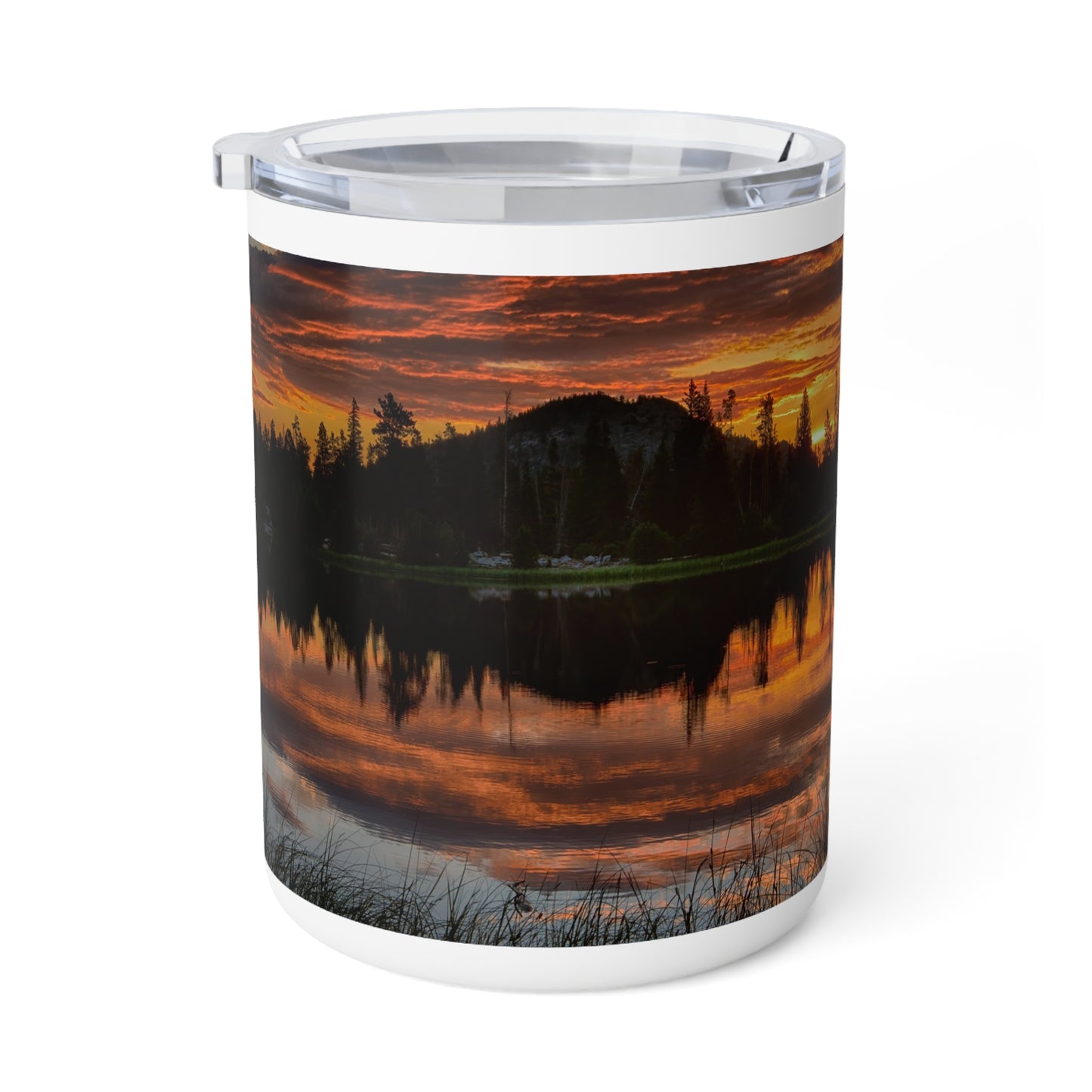 Sunrise Reflection in Lake 10oz Insulated Coffee & Tea Mug | Nature Inspired Stainless Steel Travel Cup | Enjoy Nature Collection
