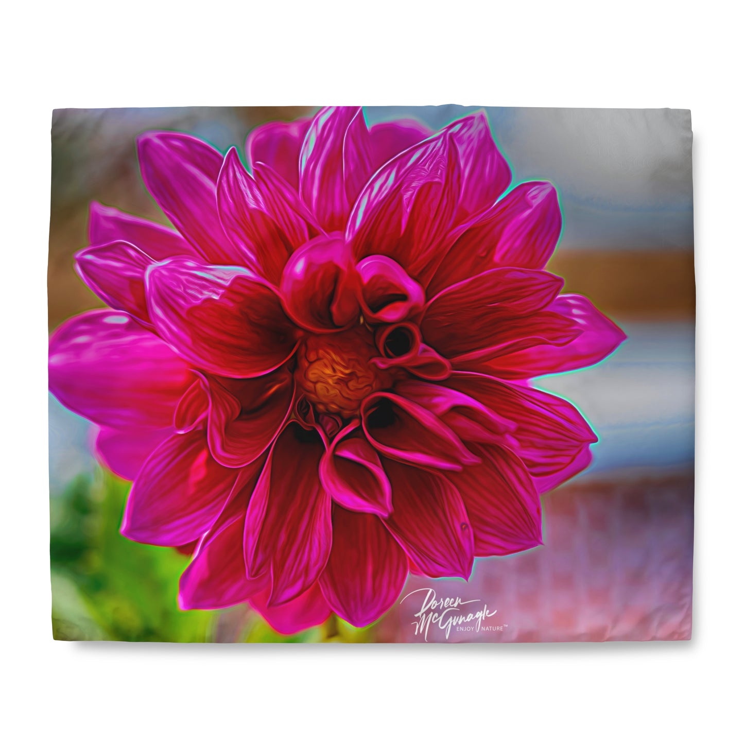 Enjoy Nature Dahlia Bloom Duvet Cover