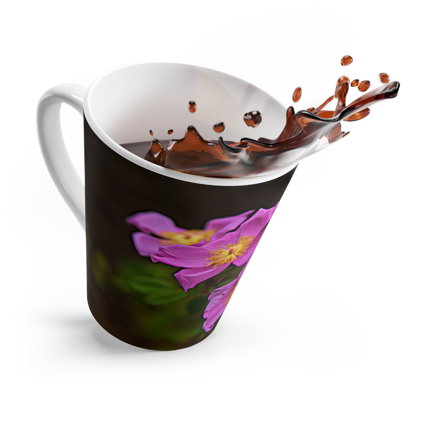 Eco Friendly Enchanting Elegance Wild Flowers, 12 oz Latte Mug Latte Mug
