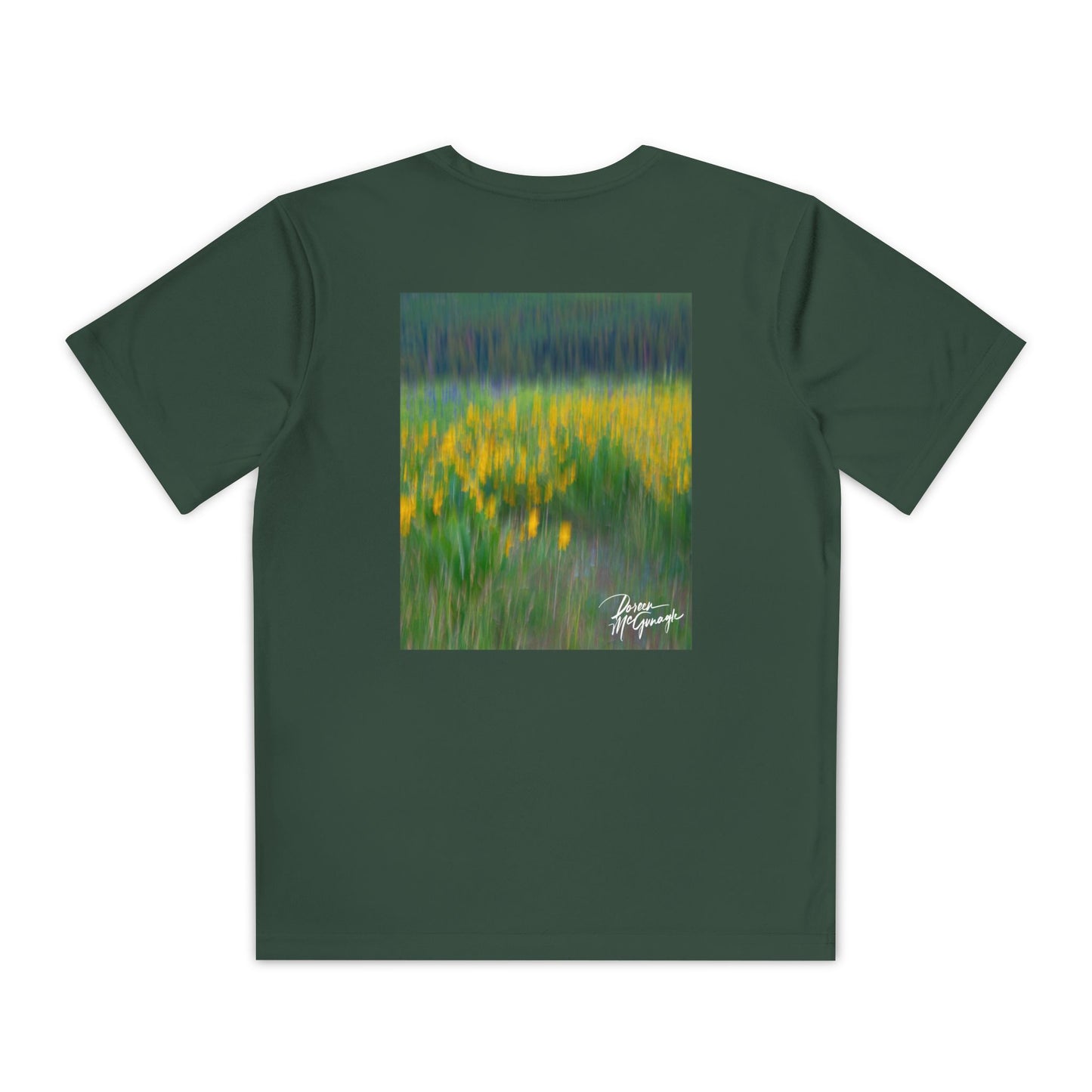 Wildflowers Abstract Youth Competitor Tee | Nature Inspired Activewear for Kids | Enjoy Nature Collection