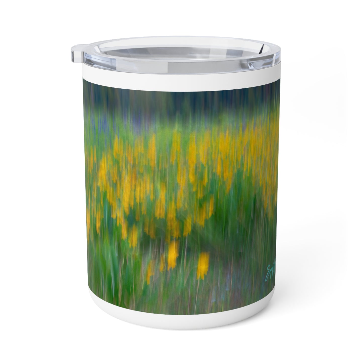 Floral Abstract 10oz Insulated Coffee & Tea Mug | Nature Inspired Stainless Steel Travel Cup | Enjoy Nature Collection