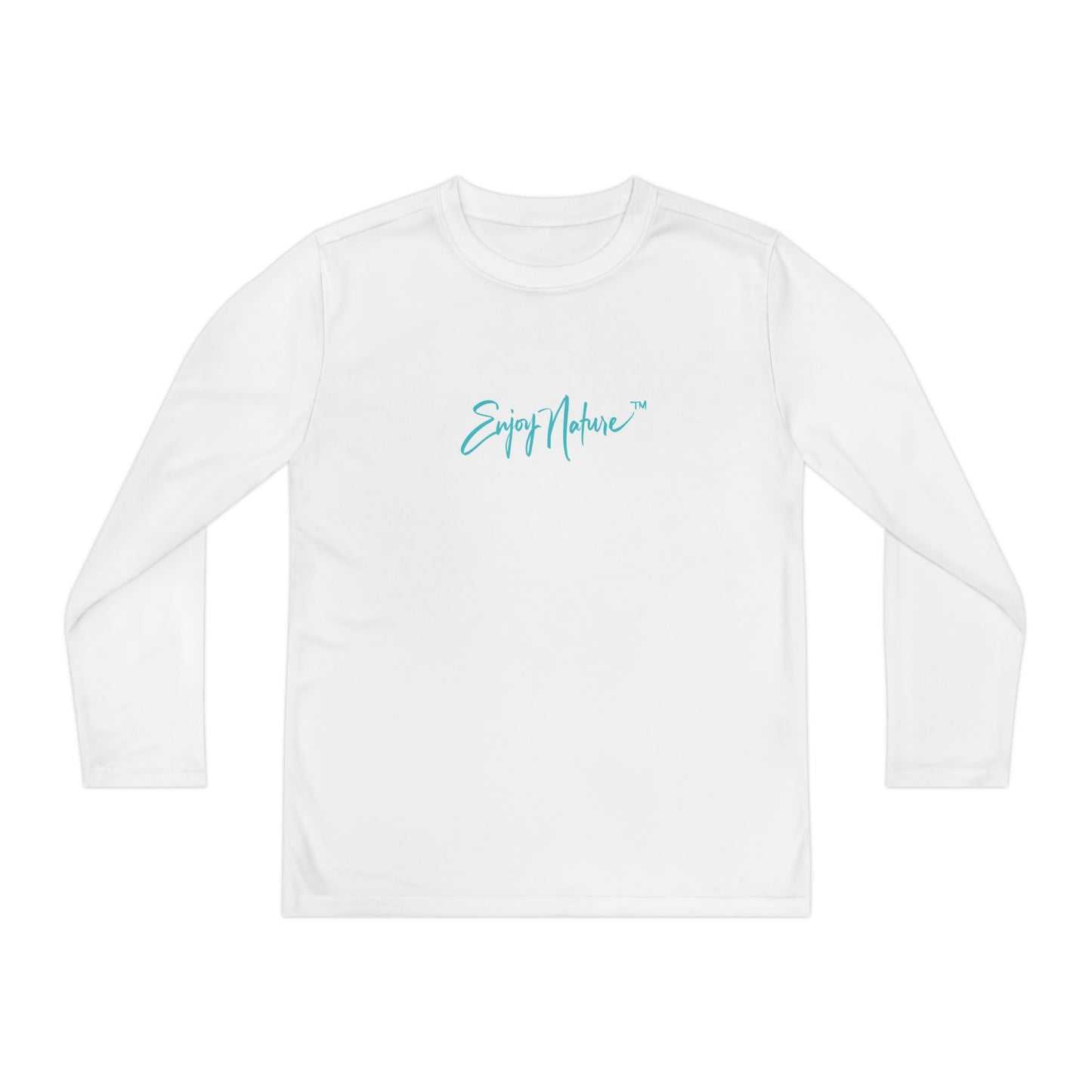 Youth Long Sleeve Active Tee – Veil of Cream and Blush Dahlia Design