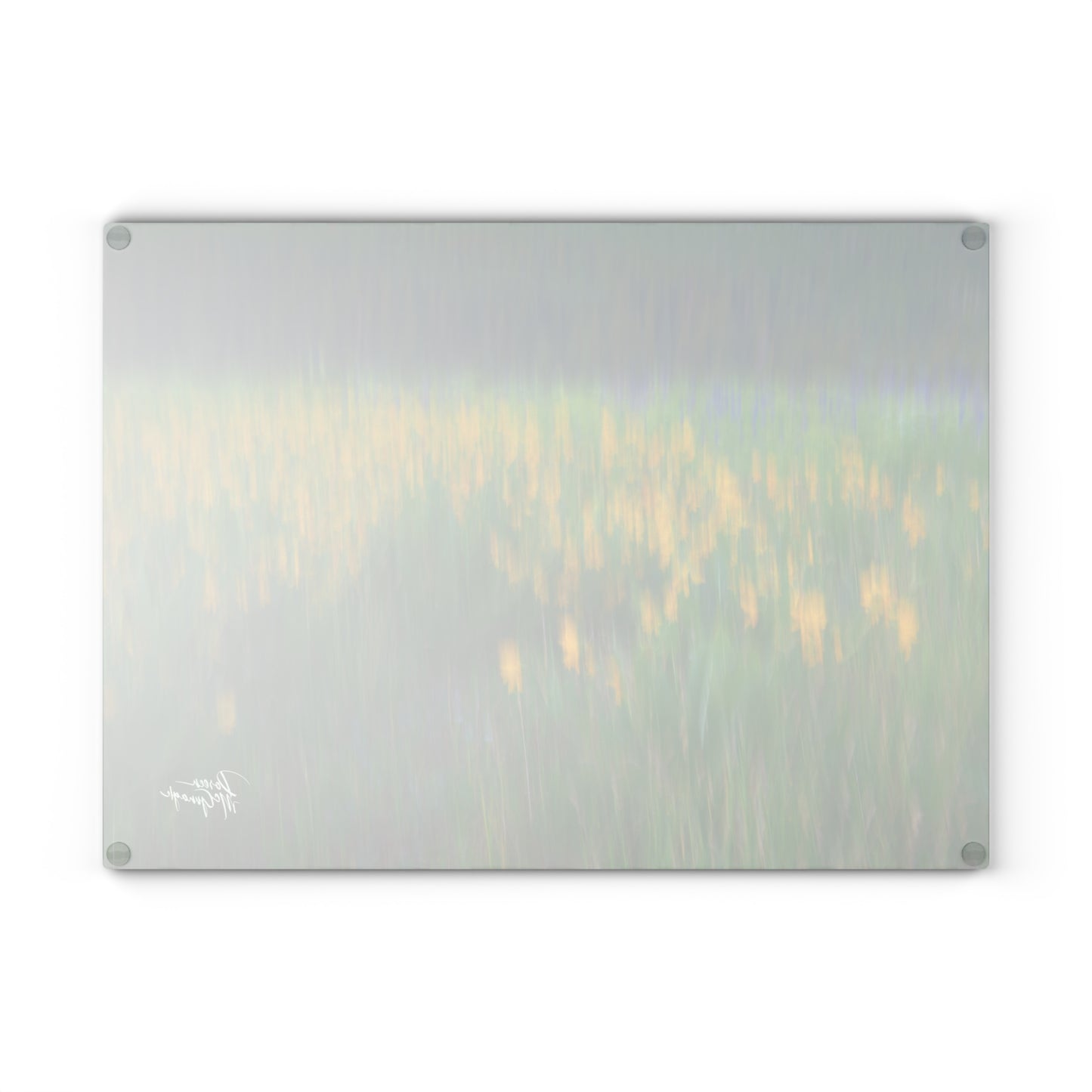 Wildflower Abstract Glass Cutting Board | Nature Inspired Kitchen Décor | Enjoy Nature Everyday