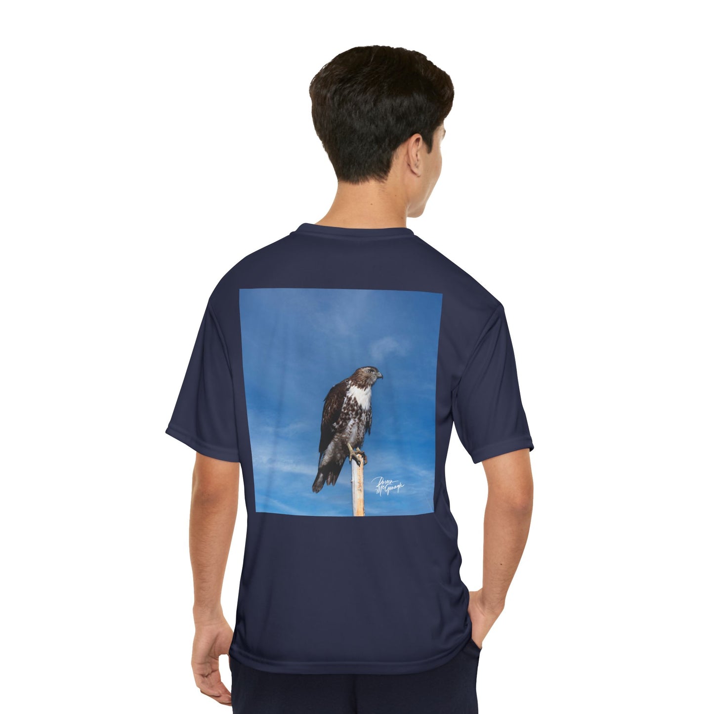 Nature Lover’s Performance T-Shirt – Osprey Design | Men’s Activewear for Outdoor Adventures, Wildlife Enthusiasts & Summer Sports