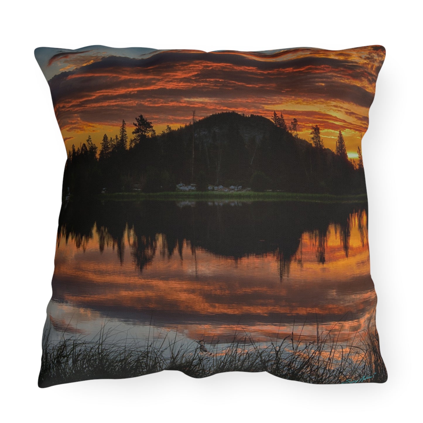 Sunset Reflection Accent Pillow | Nature Inspired Comfy Couch Pillows | Enjoy Nature Collection Décor