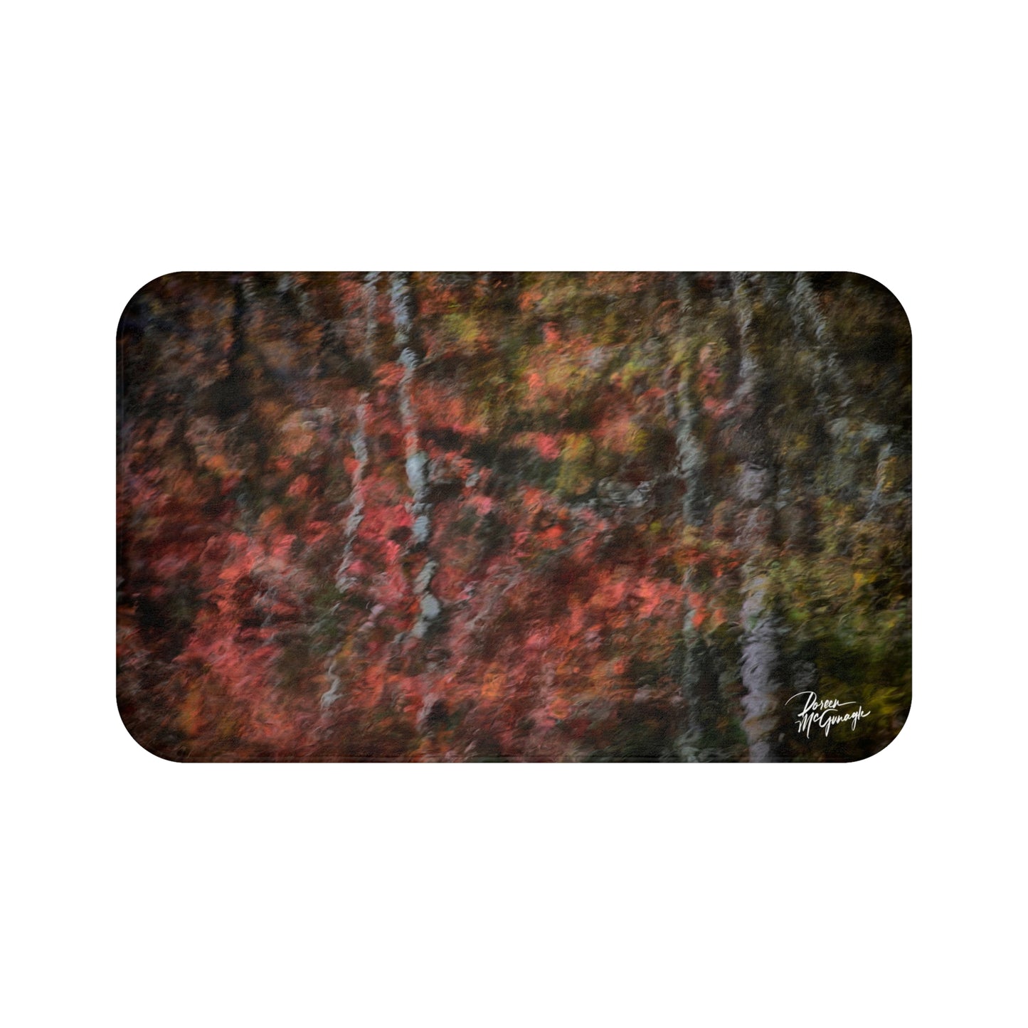 Autumn Forest Bath Mat, Cozy Bathroom Decor, Nature-Inspired Home Accessory, Autumn-Themed Gift, Rustic Bathroom Comfort