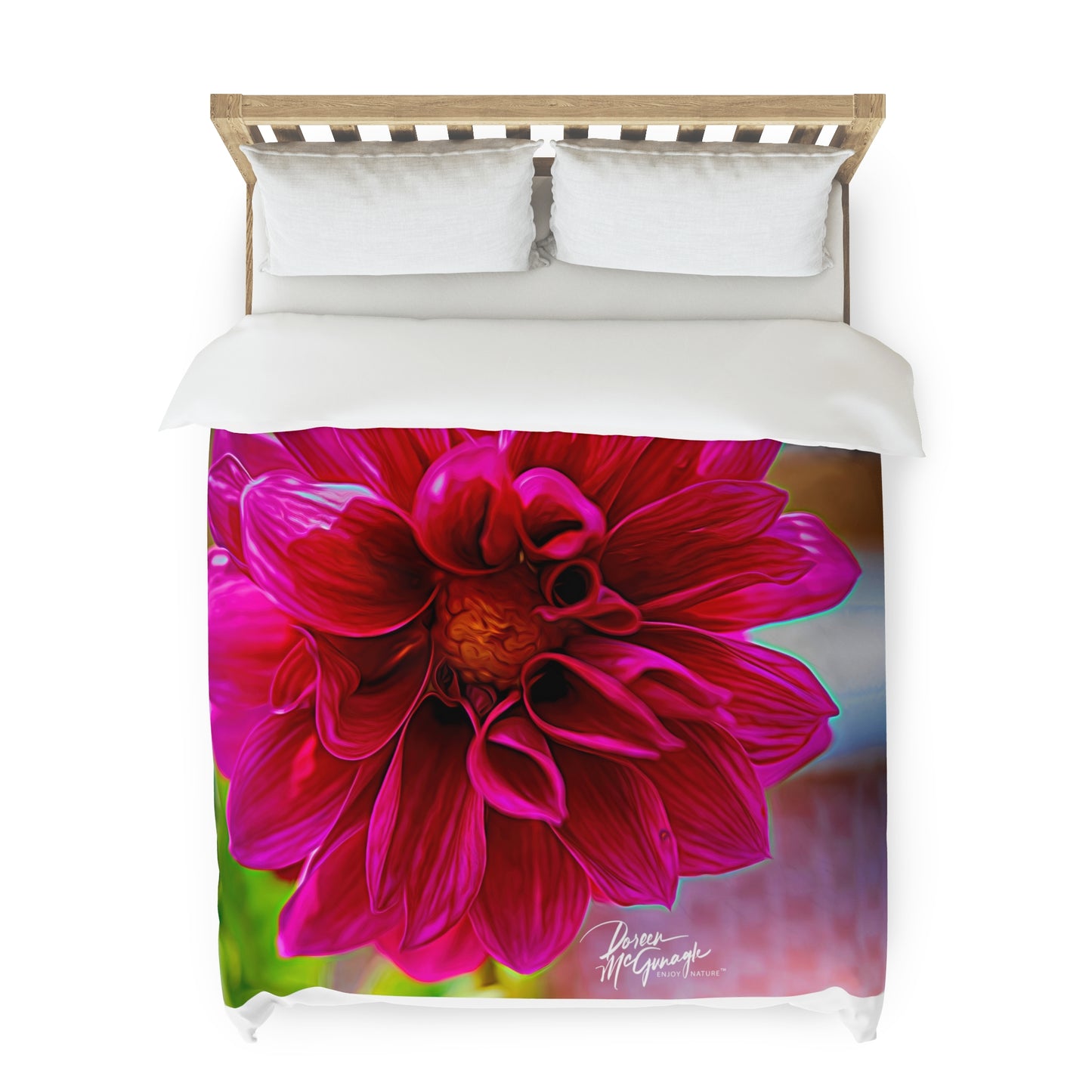 Enjoy Nature Dahlia Bloom Duvet Cover