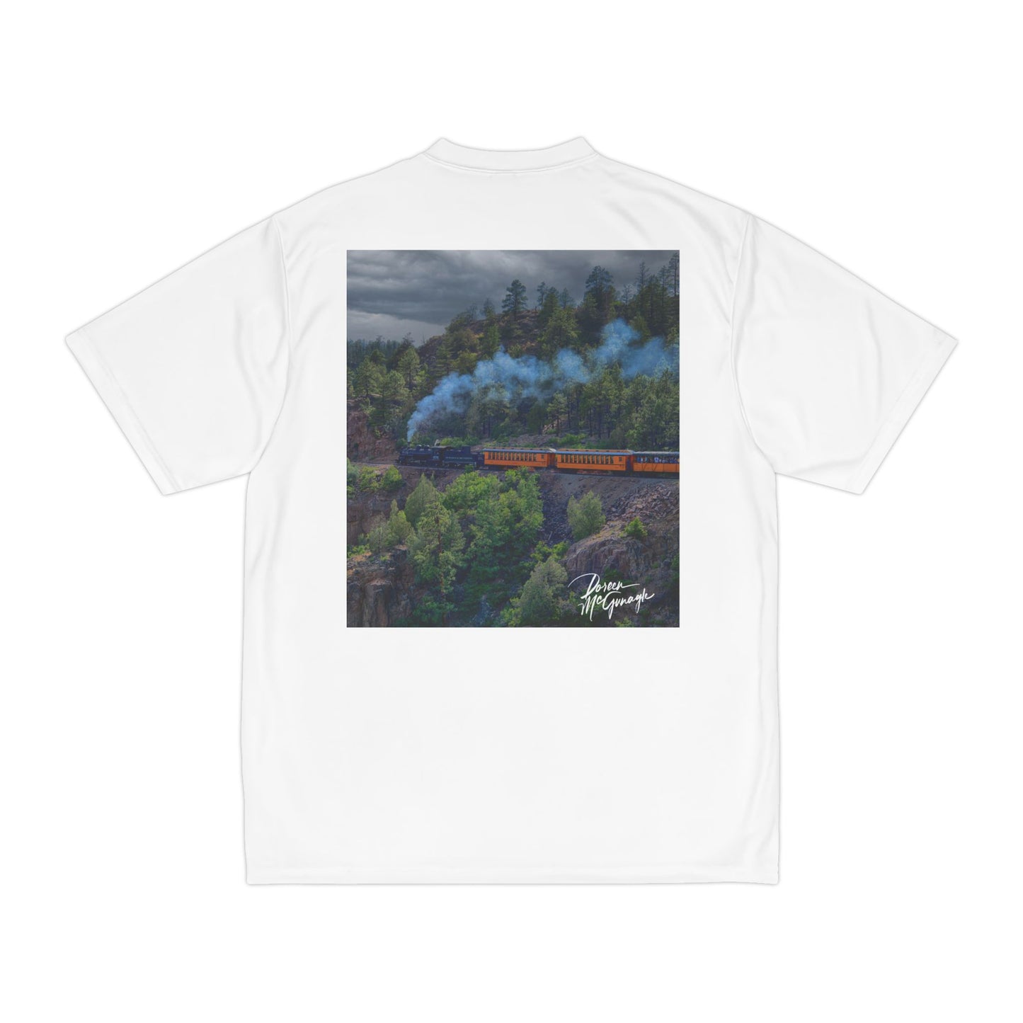 Steam Engine Durango-Silverton Line Men’s Performance T-Shirt | Nature Inspired Activewear | Enjoy Nature Collection