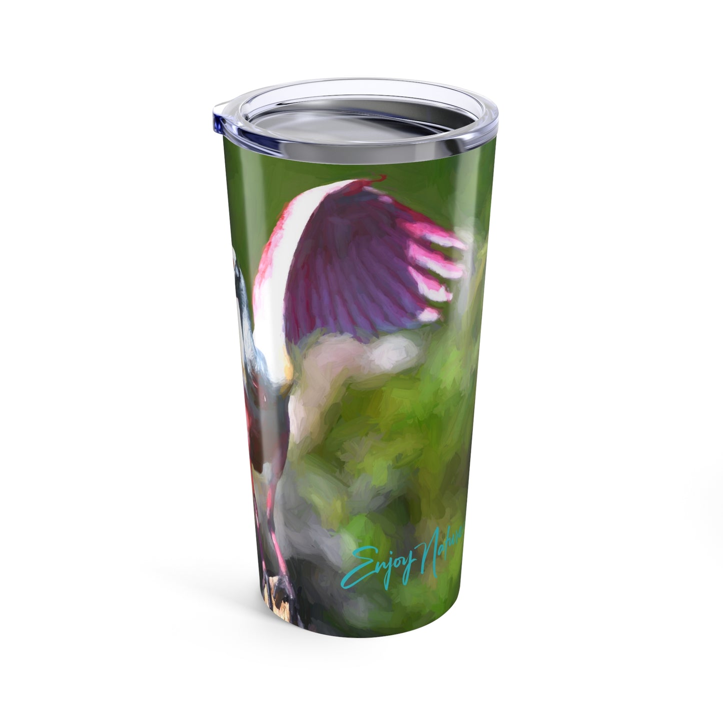 Roseate Spoonbill 20oz Stainless Steel Tumbler – Nature-Inspired Drinkware for Everyday Adventures | Enjoy Nature Collection