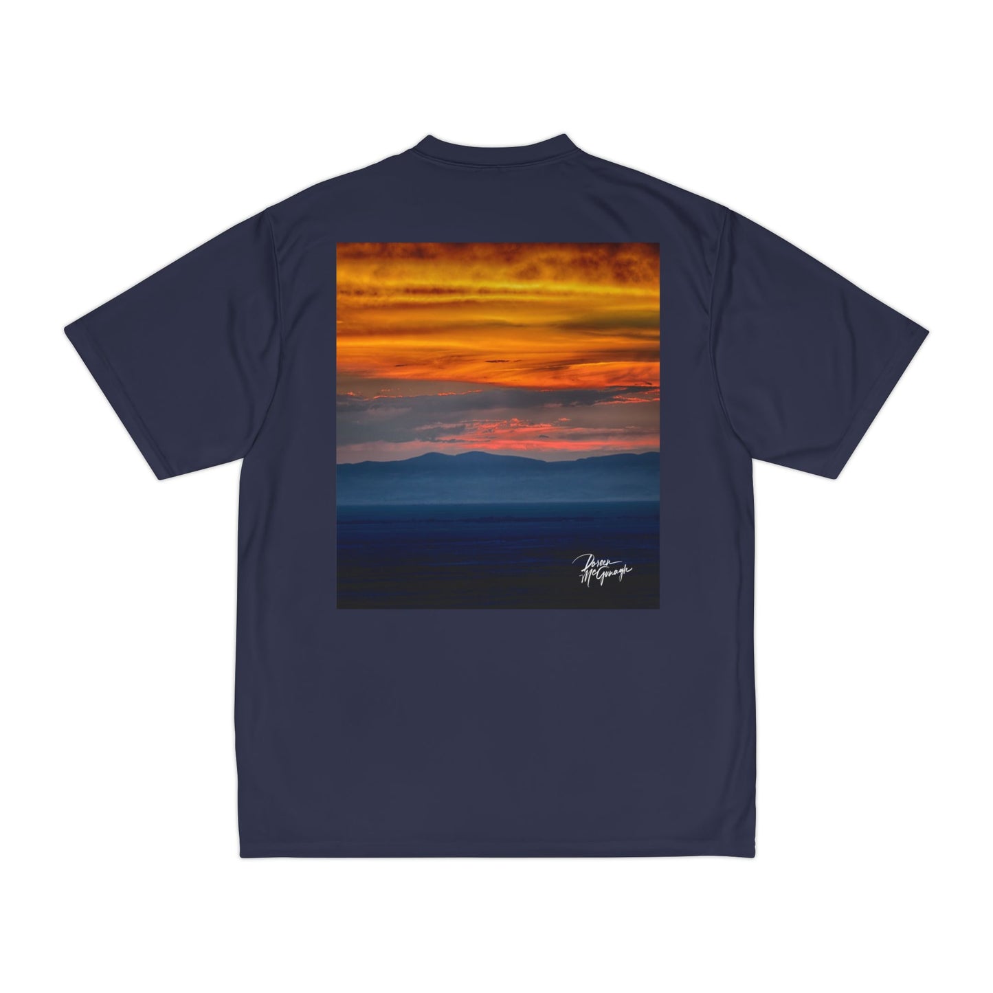 Sunset over the Dunes Men’s Performance T-Shirt | Nature Inspired Activewear | Enjoy Nature Collection