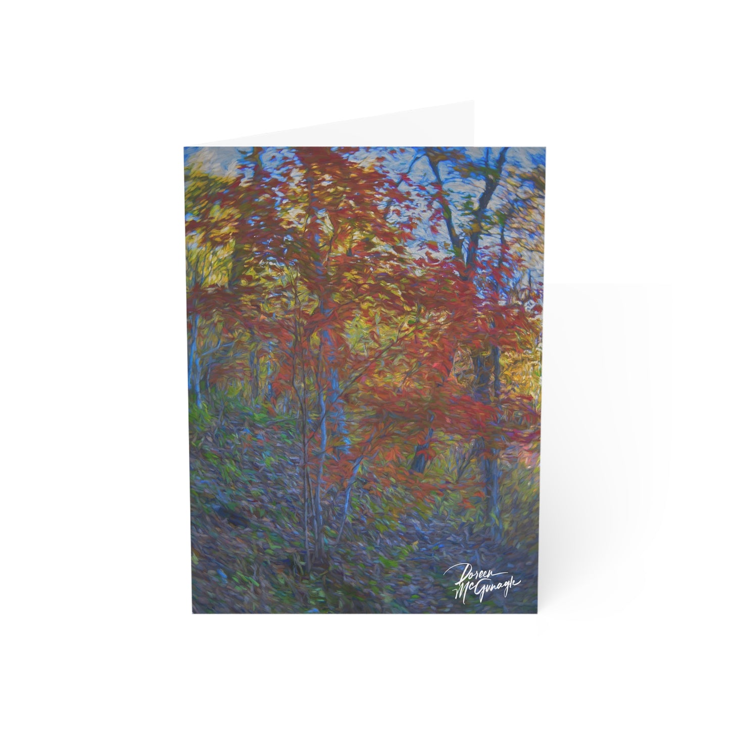 Serenity Abstract Nature-Inspired 5x7 Note Cards for All Occasions – Set of 10 pcs, Perfect for Thank You, Birthdays, and More