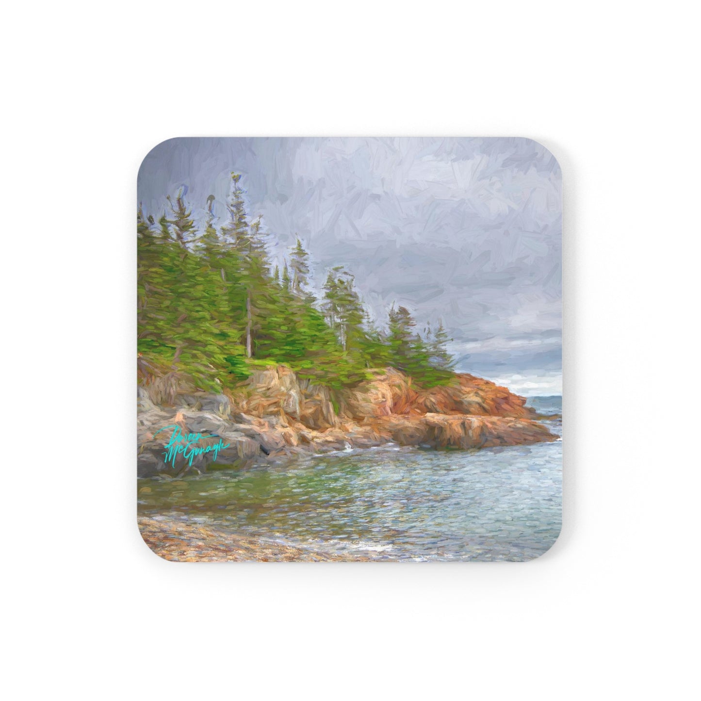 Acadia National Park, Corkwood Coaster Set
