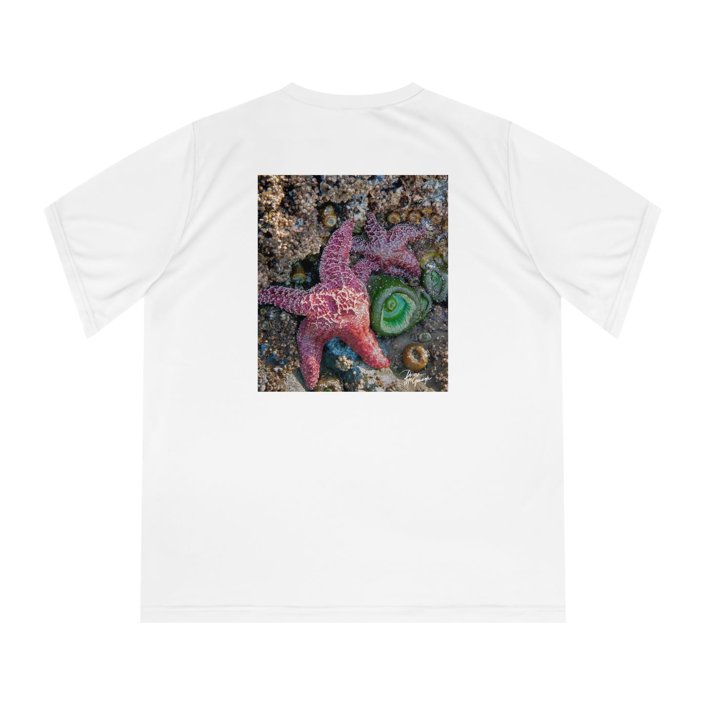 Women’s Nature-Inspired Performance V-Neck T-Shirt – Coastal Starfish Design