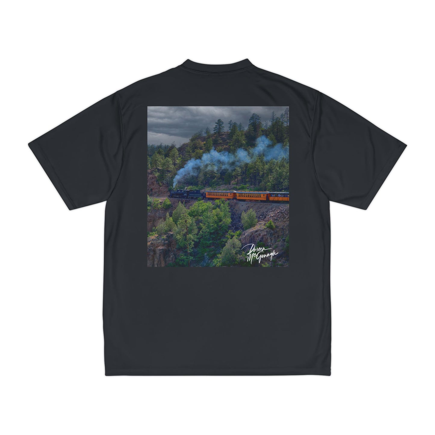 Steam Engine Durango-Silverton Line Men’s Performance T-Shirt | Nature Inspired Activewear | Enjoy Nature Collection