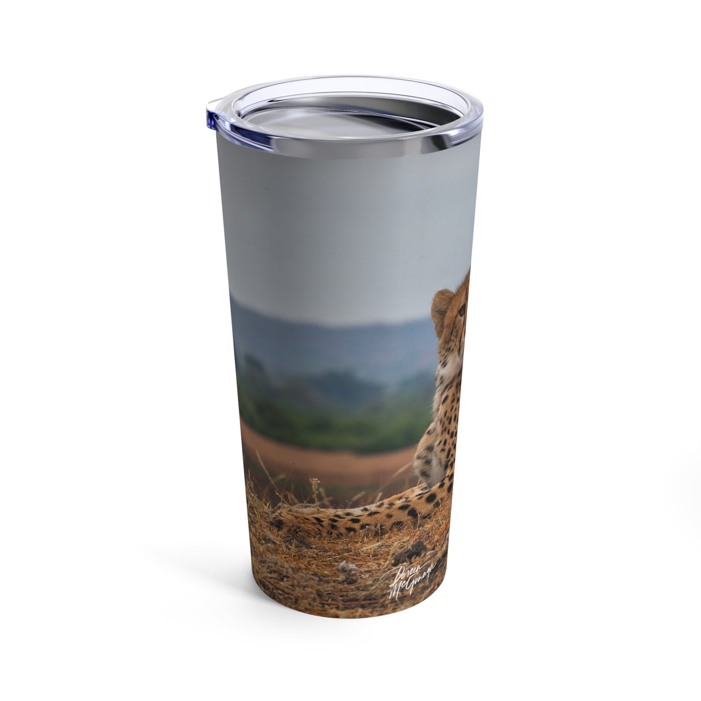 Enjoy Nature Cheetah Portrait 20 oz Travel Tumbler
